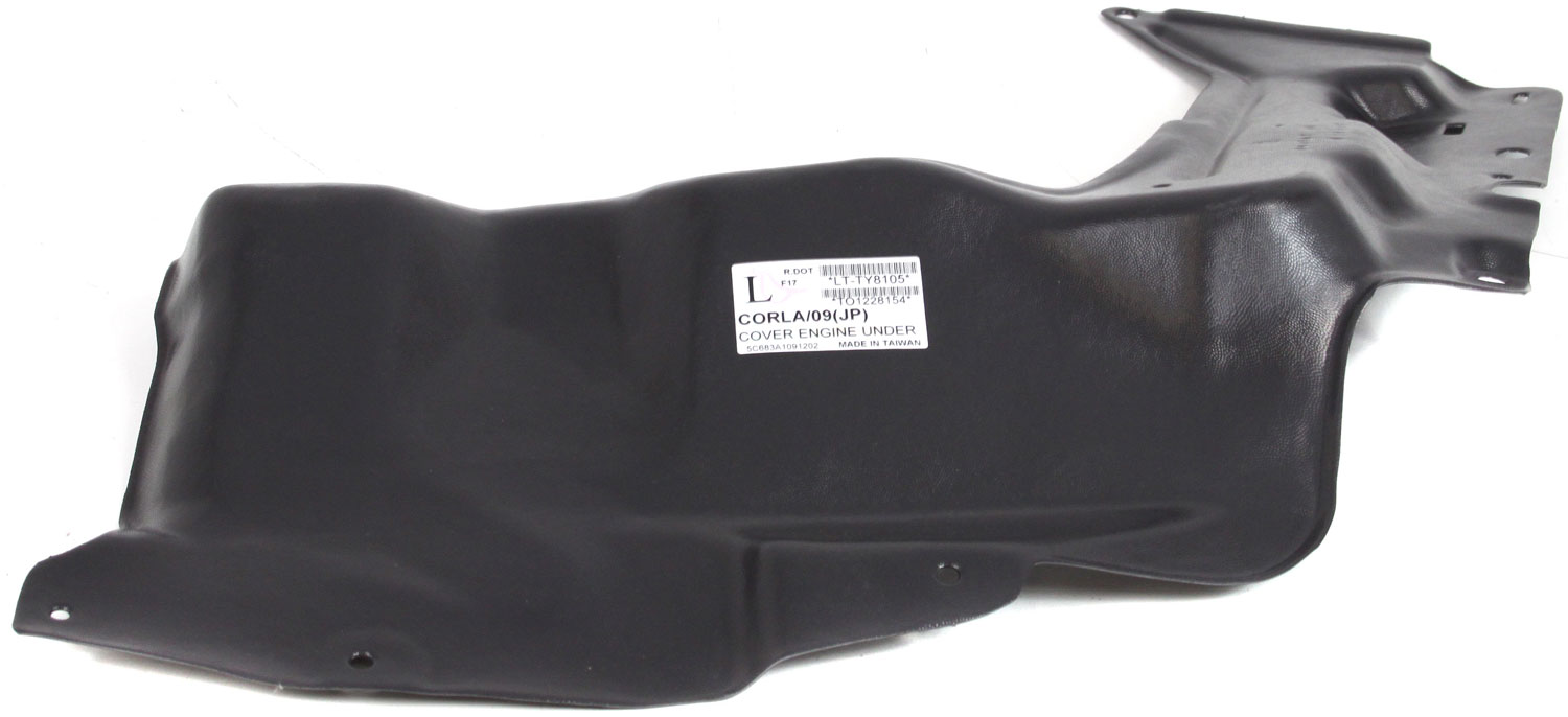Engine Splash Shield for Toyota Corolla 2009-2013, Left (Driver), Under Cover, Auto Transmission, Japan Built Vehicle, Replacement