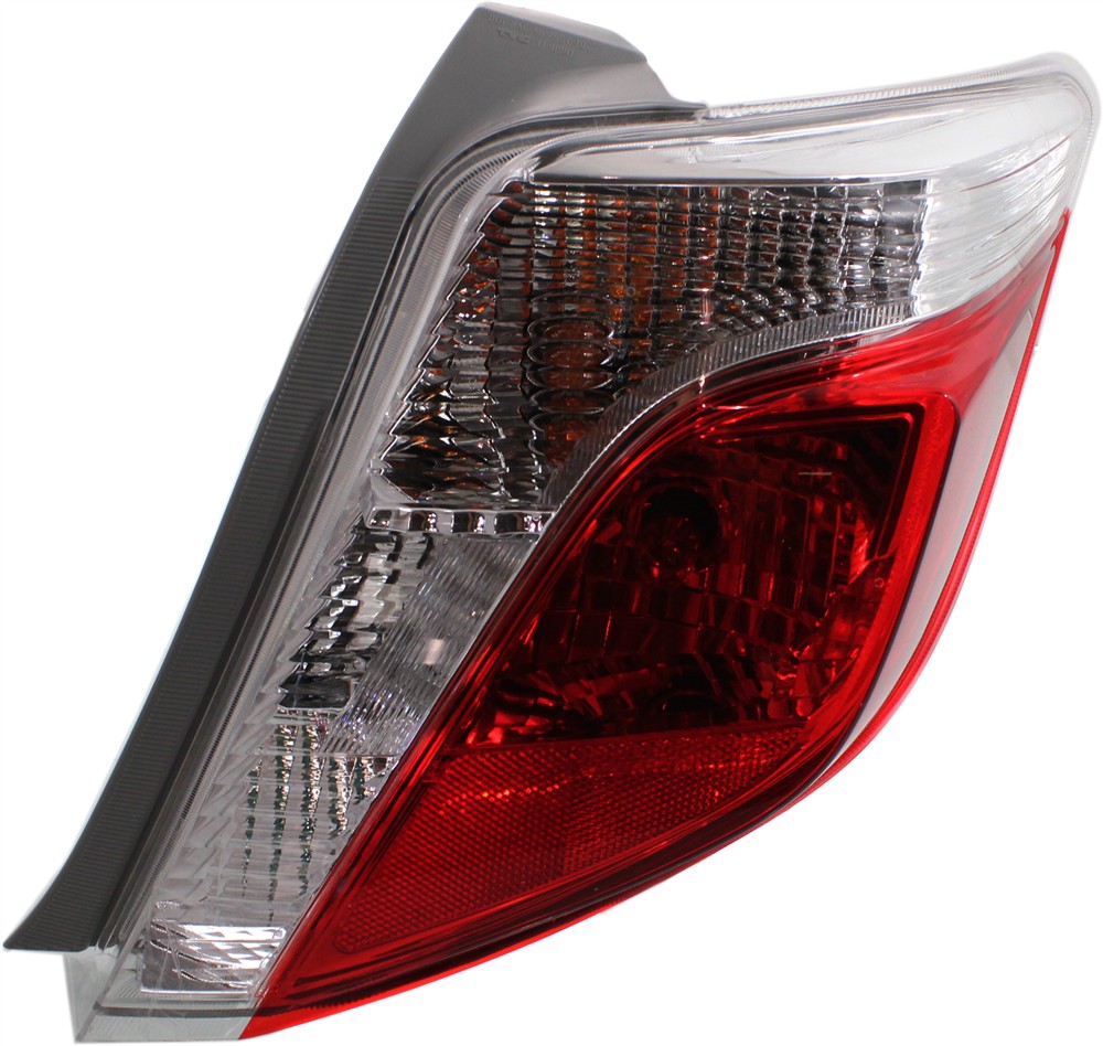 Tail Light Right (Passenger) for Toyota Yaris Hatchback, Lens and Housing, fits 2012-2014 models, Replacement
