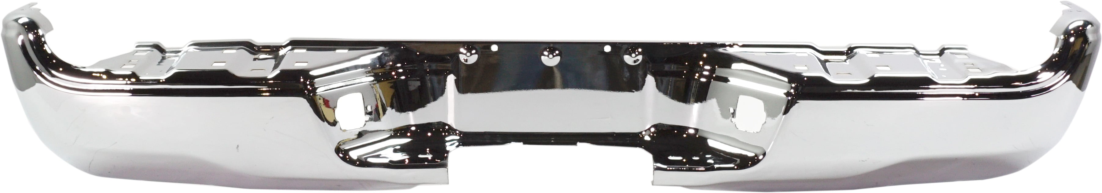 Step Bumper Face Bar for 2005-2015 Toyota Tacoma, Chrome, without Pad, with Pad Provision, without Mounting Bracket, without Sensor Holes, Suitable for SR5 Package, Fleetside, Replacement (CAPA Certified)