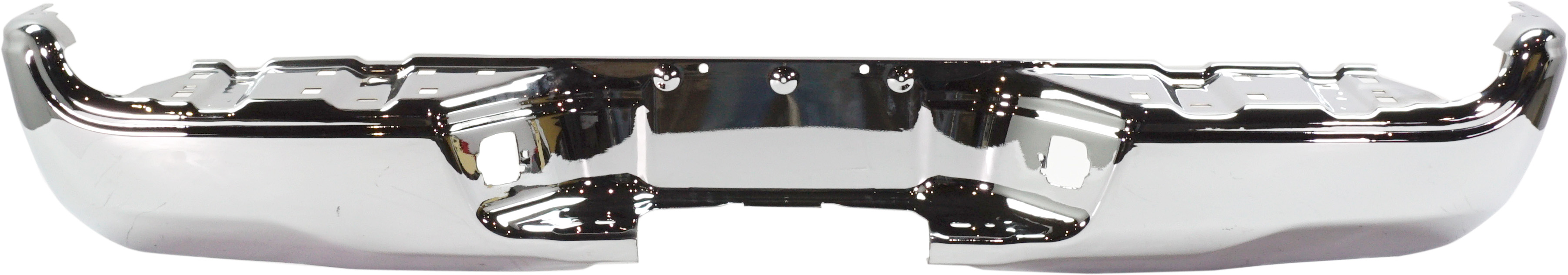 Step Bumper Face Bar for 2005-2015 Toyota Tacoma, Chrome, without Pad, with Pad Provision, without Mounting Bracket, without Sensor Holes, Suitable for SR5 Package, Fleetside, Replacement