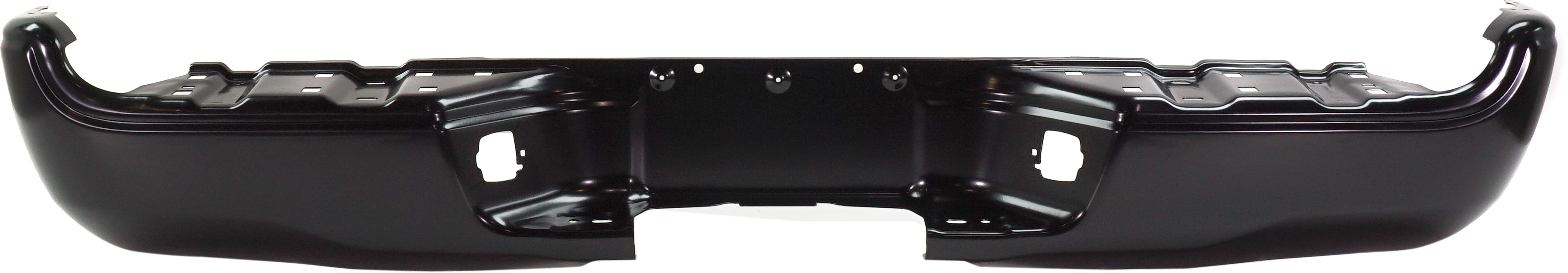 Step Bumper Face Bar for Toyota Tacoma 2005-2015, Without Pad, With Pad Provision, Without Mounting Bracket, Powdercoated Black, Excluding SR5 Package, Fleetside, Replacement