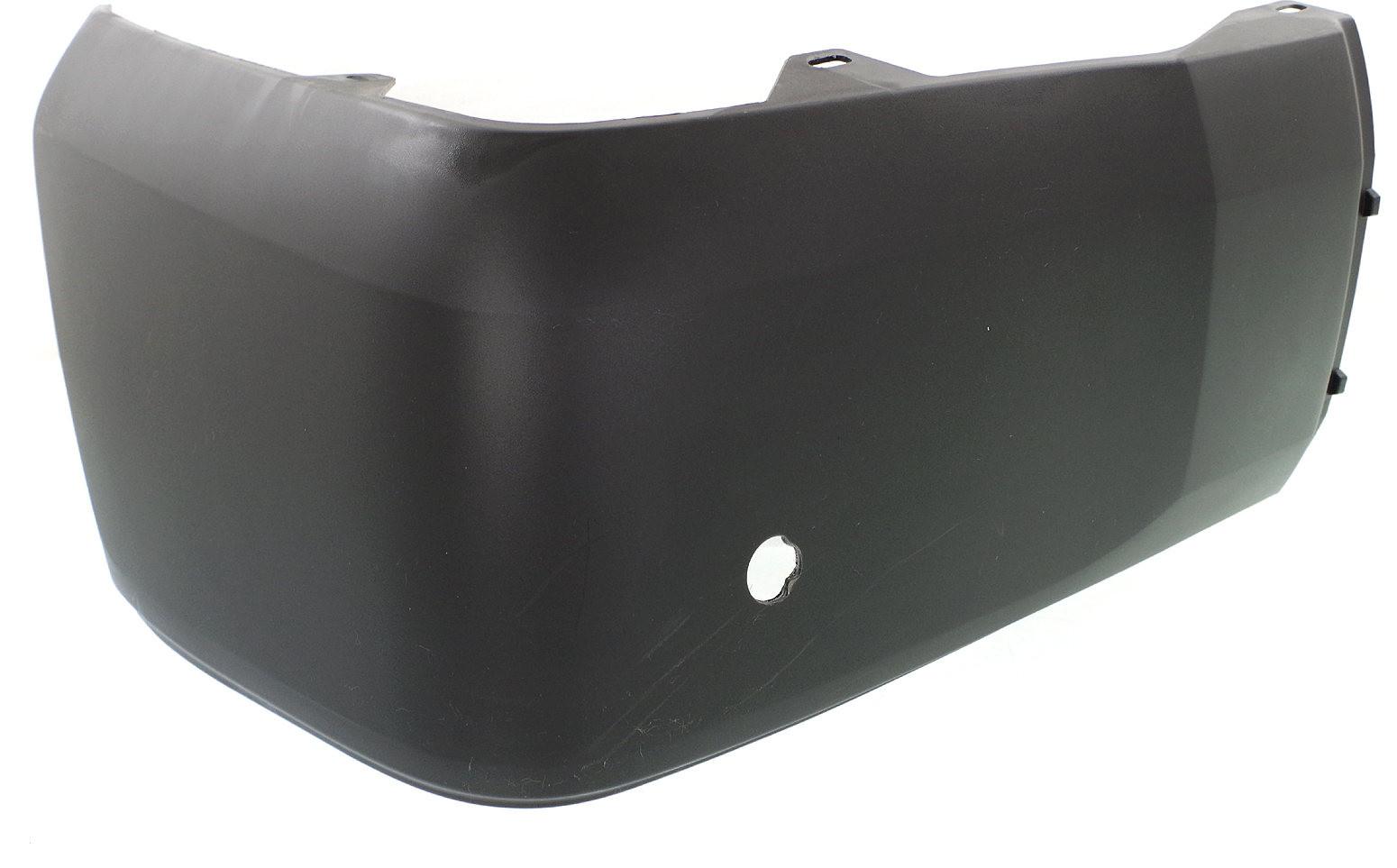 Rear Bumper End Cover Extension for Toyota Tundra 2014-2021, Right (Passenger) Side, Textured, Plastic/Resin Type, with Park Assist Sensor Holes, Replacement