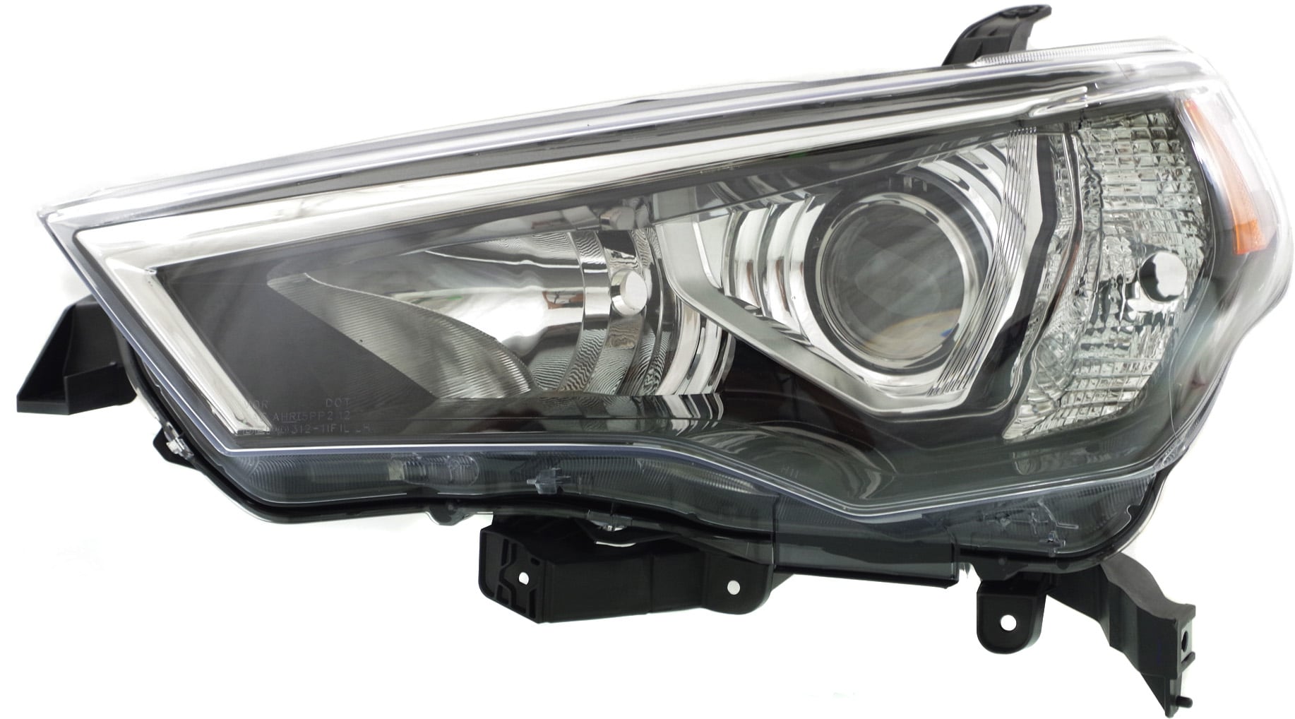 Headlight for Toyota 4Runner 2014-2020, Left (Driver), Lens and Housing, Halogen Light with Black Interior, Replacement