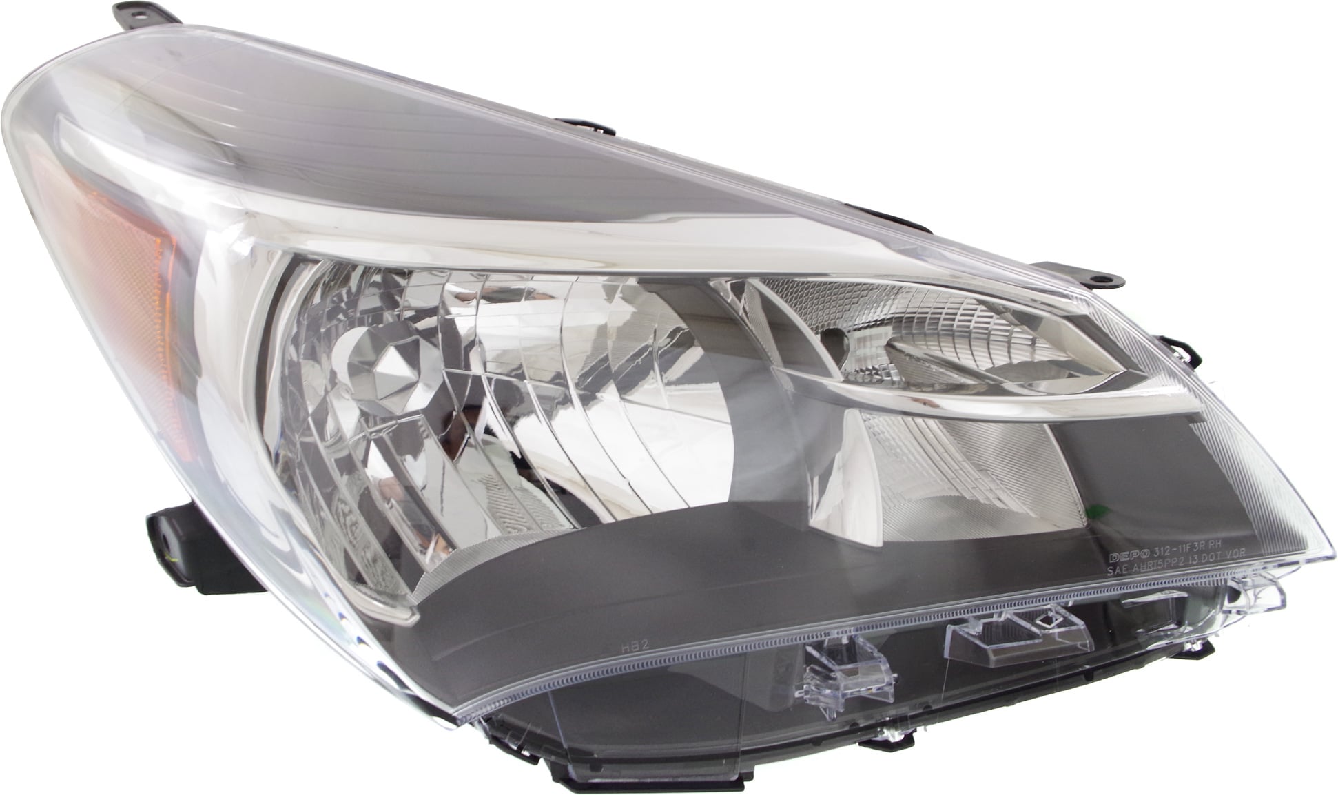 Headlight for Toyota Yaris 2015-2017 Right (Passenger), with Lens and Housing, Multi-Reflector Type, for CE/LE Models, Replacement
