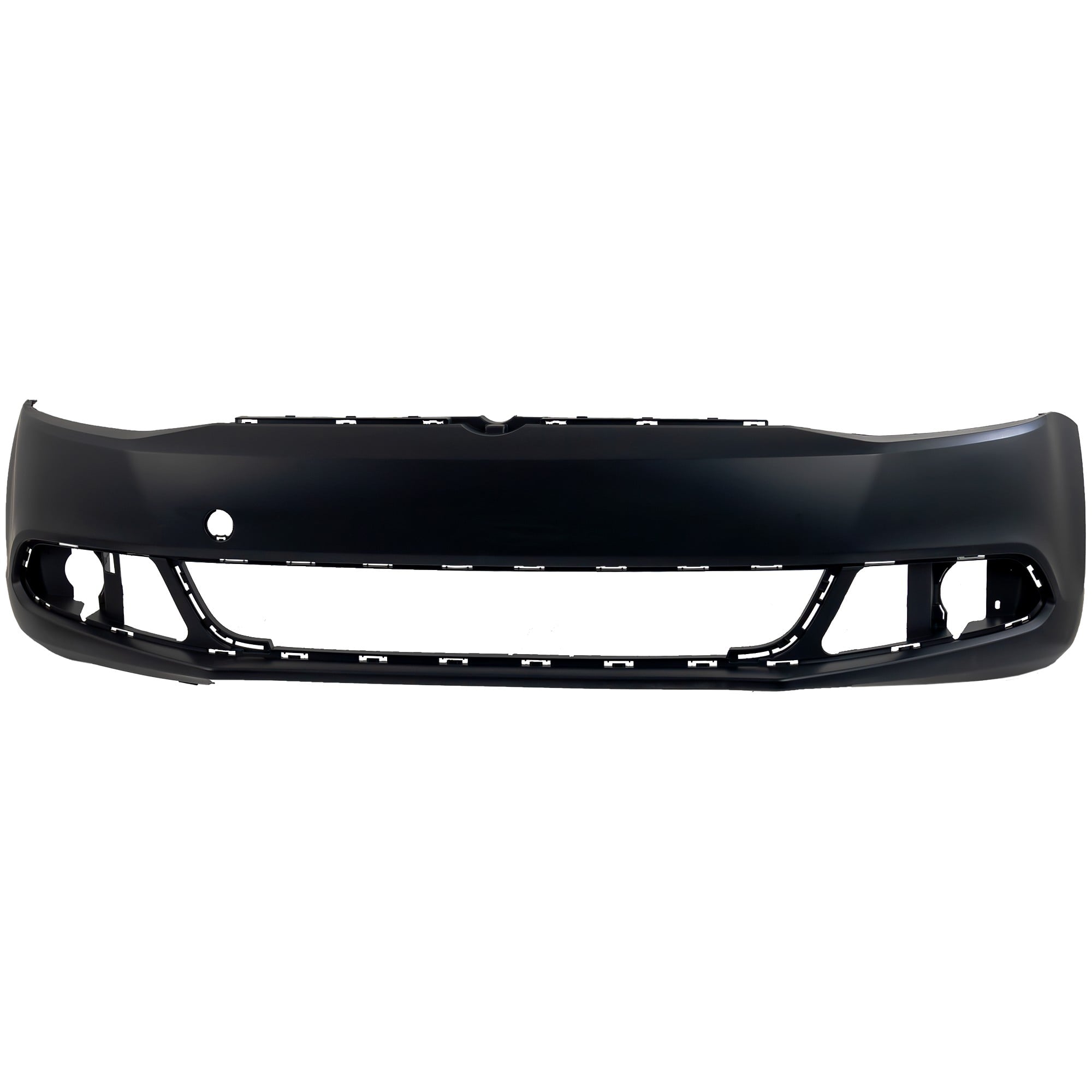 Front Bumper Cover for Volkswagen Jetta Sedan (2011-2014), Primed (Ready to Paint), without Headlight Washer and Intelligent Park Assist System Holes, Excludes GLI Model, Replacement (CAPA Certified)