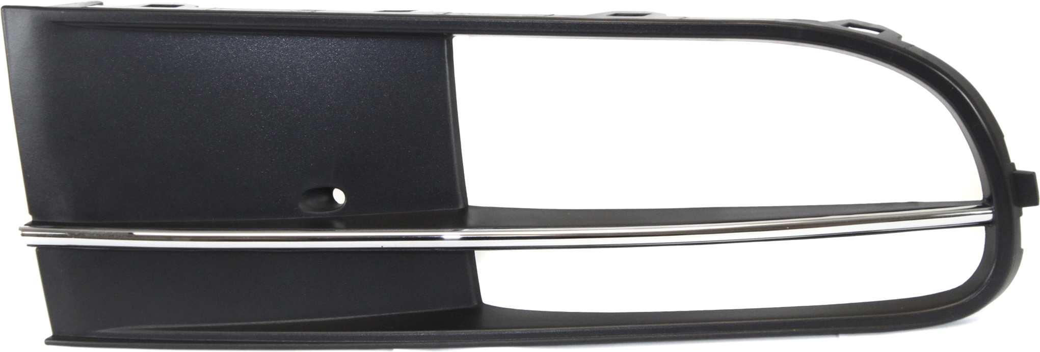 Front Fog Light Molding for Volkswagen Beetle 2013-2019, Right (Passenger) Side, Black with Chrome Insert, Convertible, Replacement