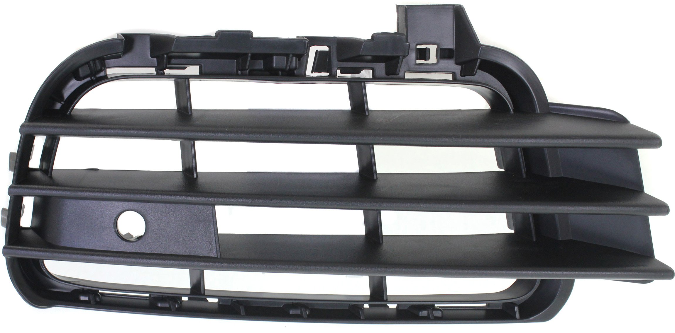 Front Bumper Grille for Volkswagen Touareg 2011-2014, Right (Passenger) Side, Outer, Textured Black, Replacement