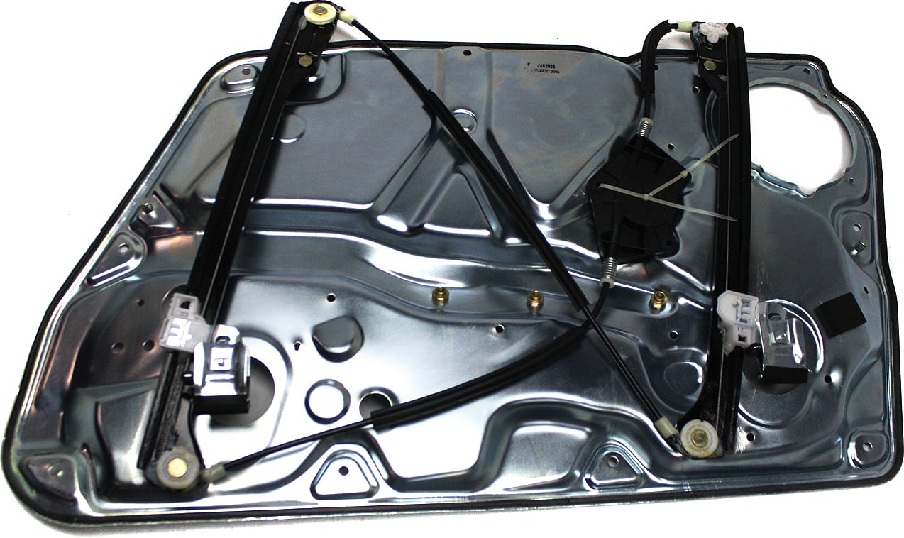Front Window Regulator for Volkswagen Passat 1998-2005, Left (Driver), Power, without Motor, with Panel, Replacement