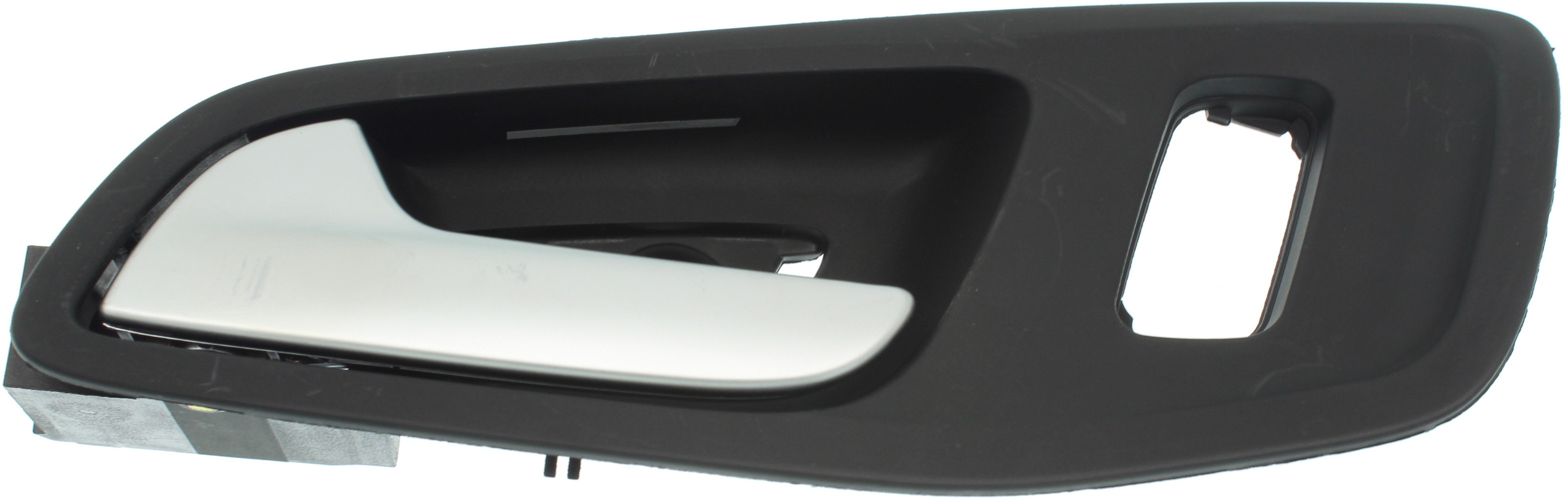Front Interior Door Handle for 2013-2017 Ford Escape, Left (Driver) Side, Silver Lever/Black Housing, Small Hole, SE Model, Replacement