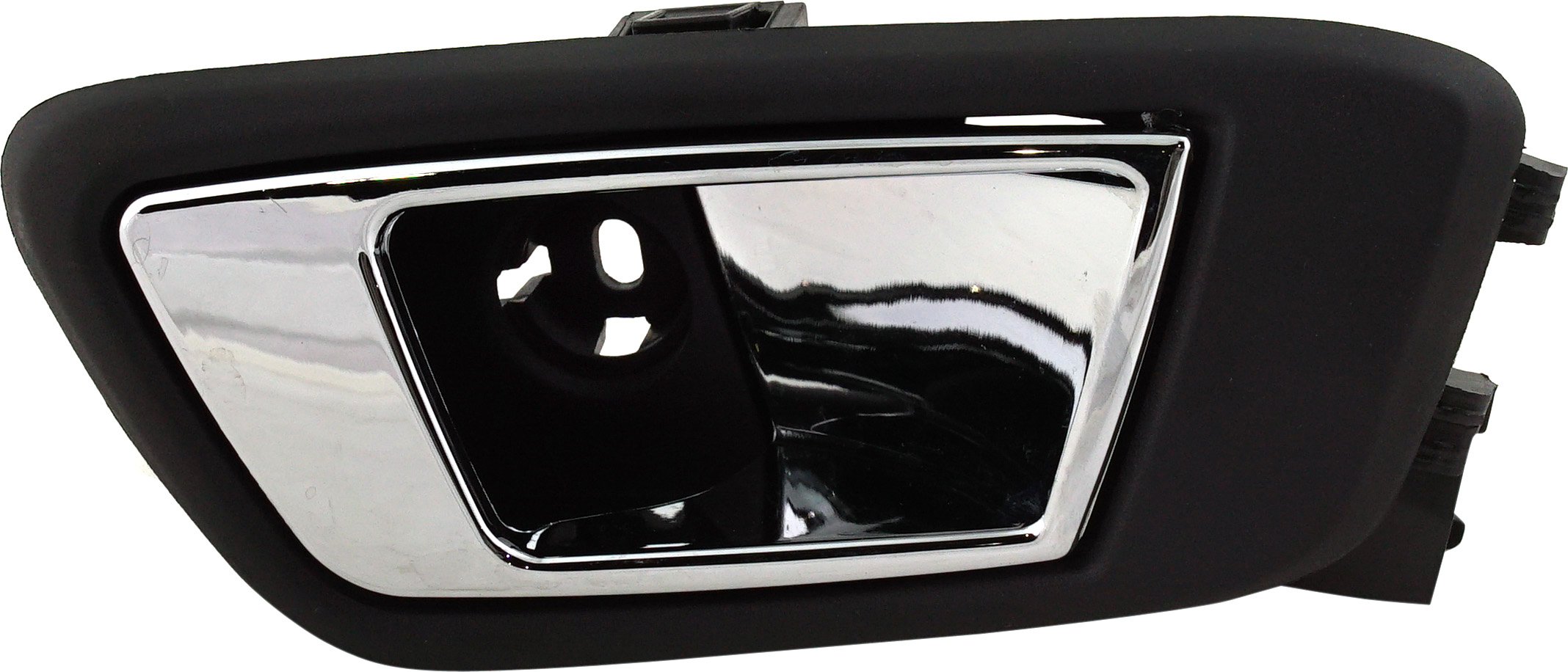 Rear Interior Door Handle for Ford Fiesta 2014-2019, Right (Passenger), Chrome/Textured Black, Suitable for SE Models (up to 11-28-2016), ST and Titanium Editions, Replacement