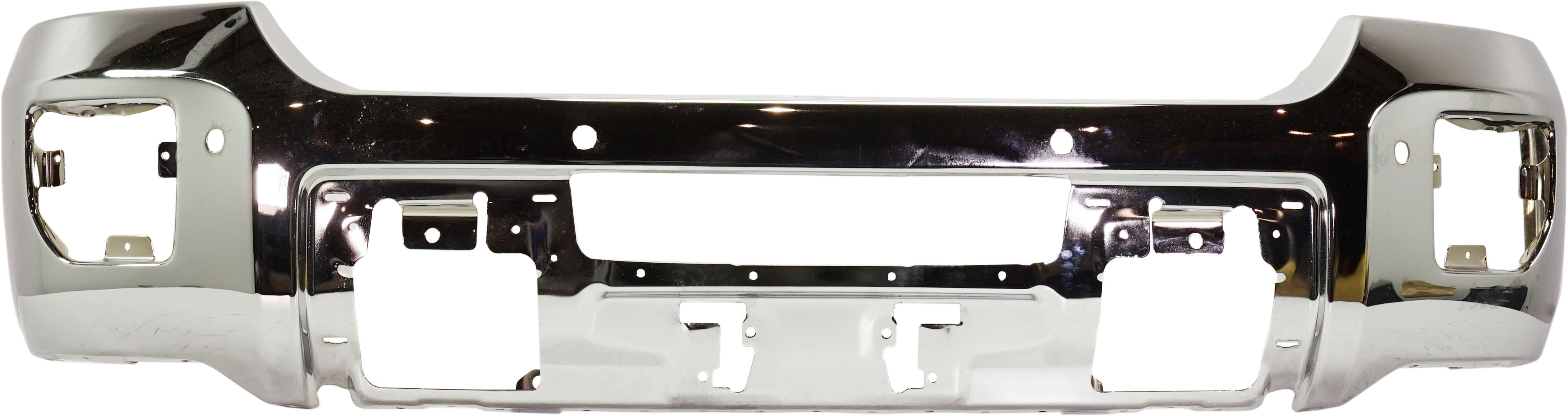 Front Bumper for GMC Sierra 2500 HD/3500 HD 2015-2019, Chrome, with Parking Aid Sensor Holes, Replacement
