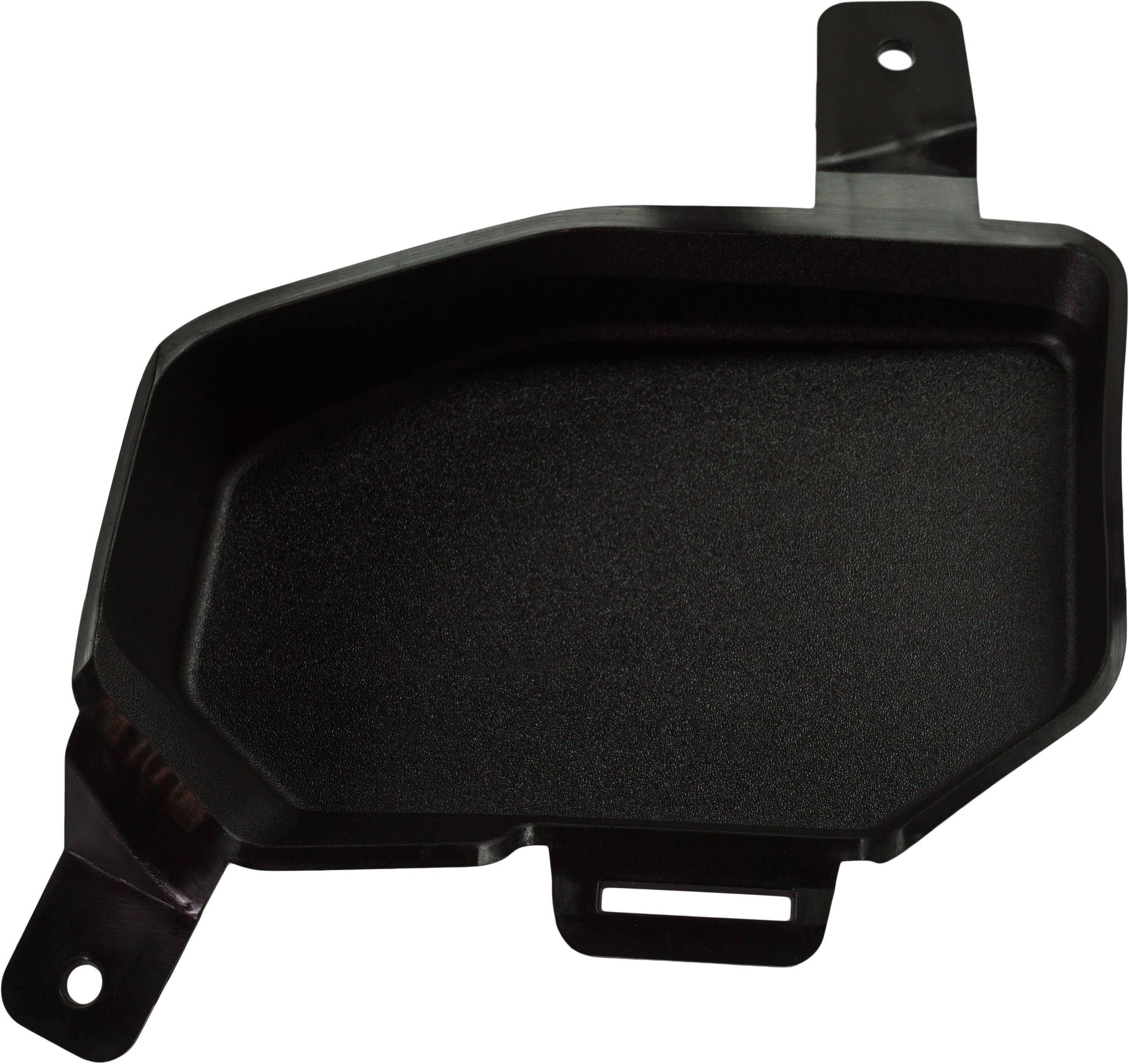 Front Bumper Tow Hook Cover for GMC Sierra 1500 (2019-2022), Left (Driver), Textured Black, Without Tow Hook Hole, Replacement