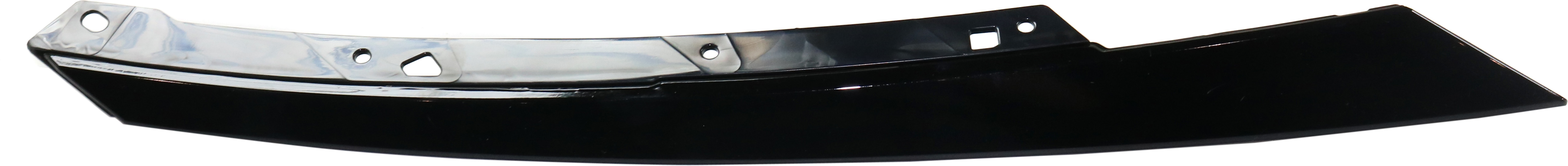 Grille Molding for Honda Civic 2017-2021, Right (Passenger) Side, Painted Black Extension, Types R (2017-2019)/ Type 1 (2020), Sedan/Hatchback, Replacement (CAPA Certified)