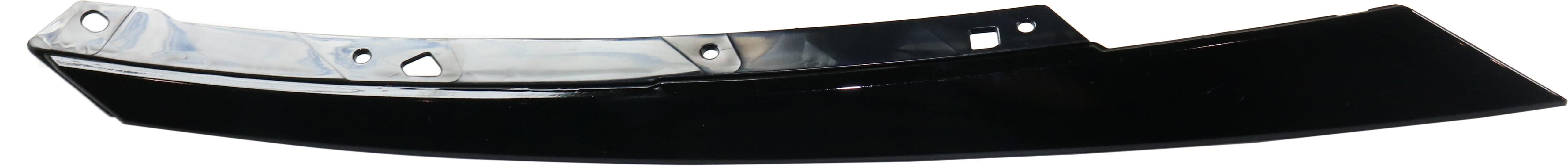 Grille Molding for Honda Civic 2017-2021, Right (Passenger) Side, Painted Black Extension, Types R (2017-2019)/ Type 1 (2020), Sedan/Hatchback, Replacement