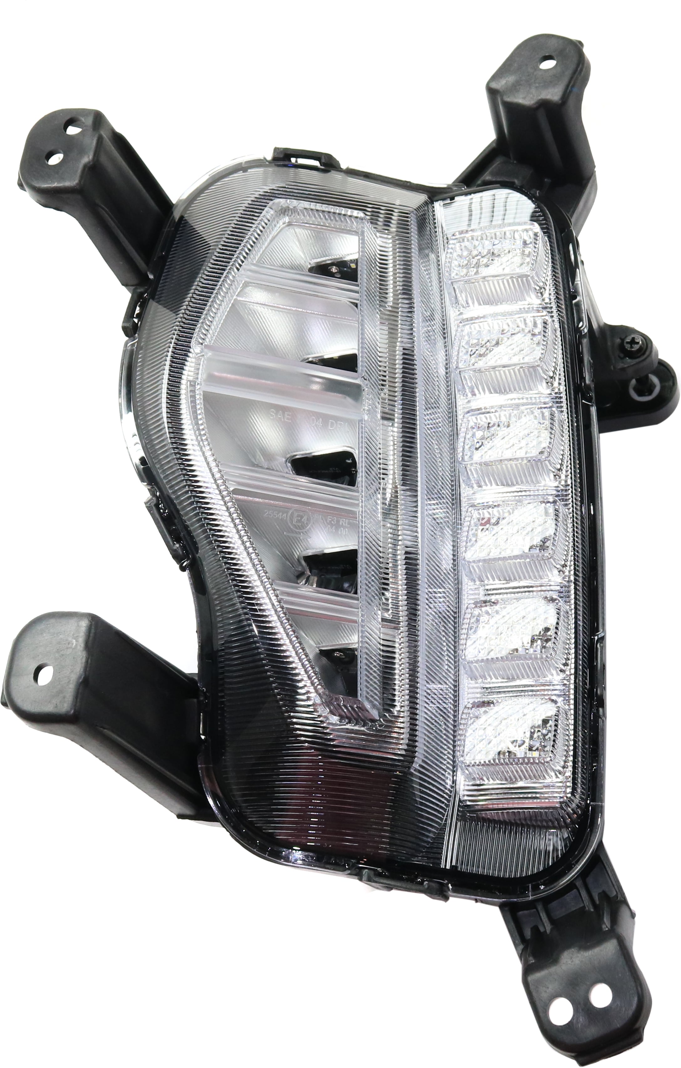 Front Fog Light Assembly for Hyundai Santa Fe 2017-2018, Santa Fe XL 2017-2019, Left (Driver) Side, with Daytime Running Light, Replacement (CAPA Certified)