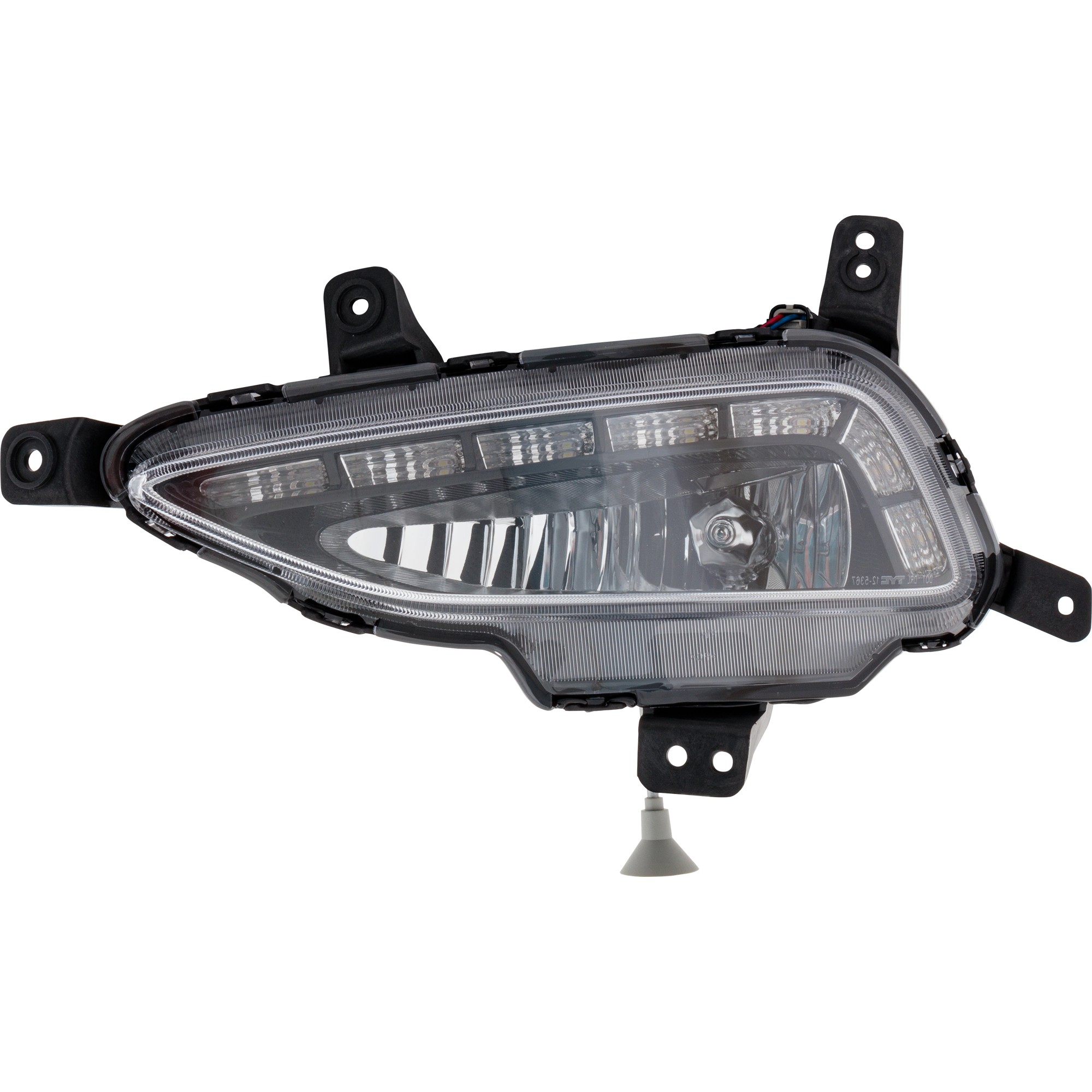 Front Fog Light Assembly for Hyundai Tucson 2016-2018, Left (Driver), Halogen LED with Daytime Running Light, Replacement