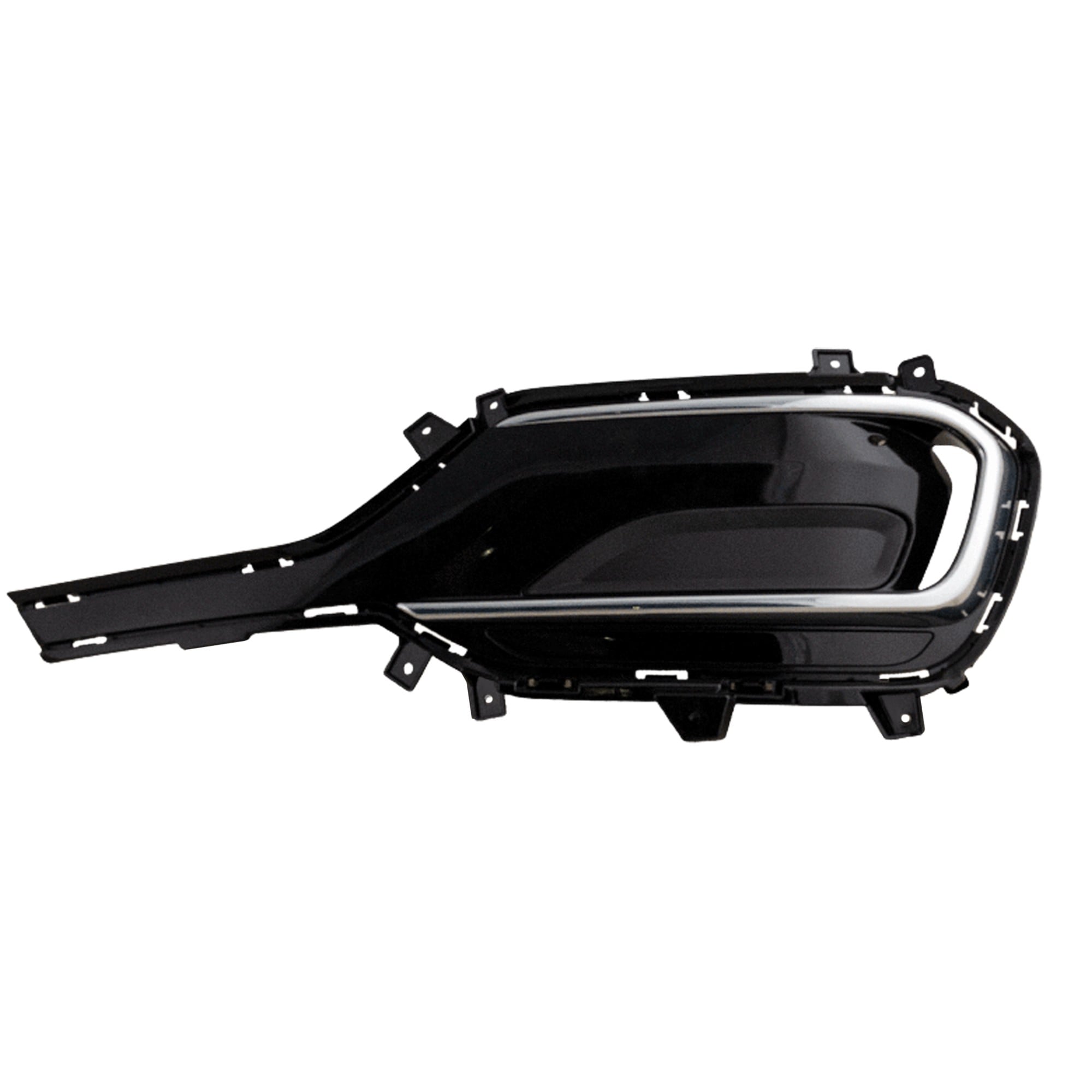 Front Fog Light Molding Right (Passenger) for Hyundai Santa Fe Sport 2017, Painted Black, 2.4L Turbo Engine, Replacement