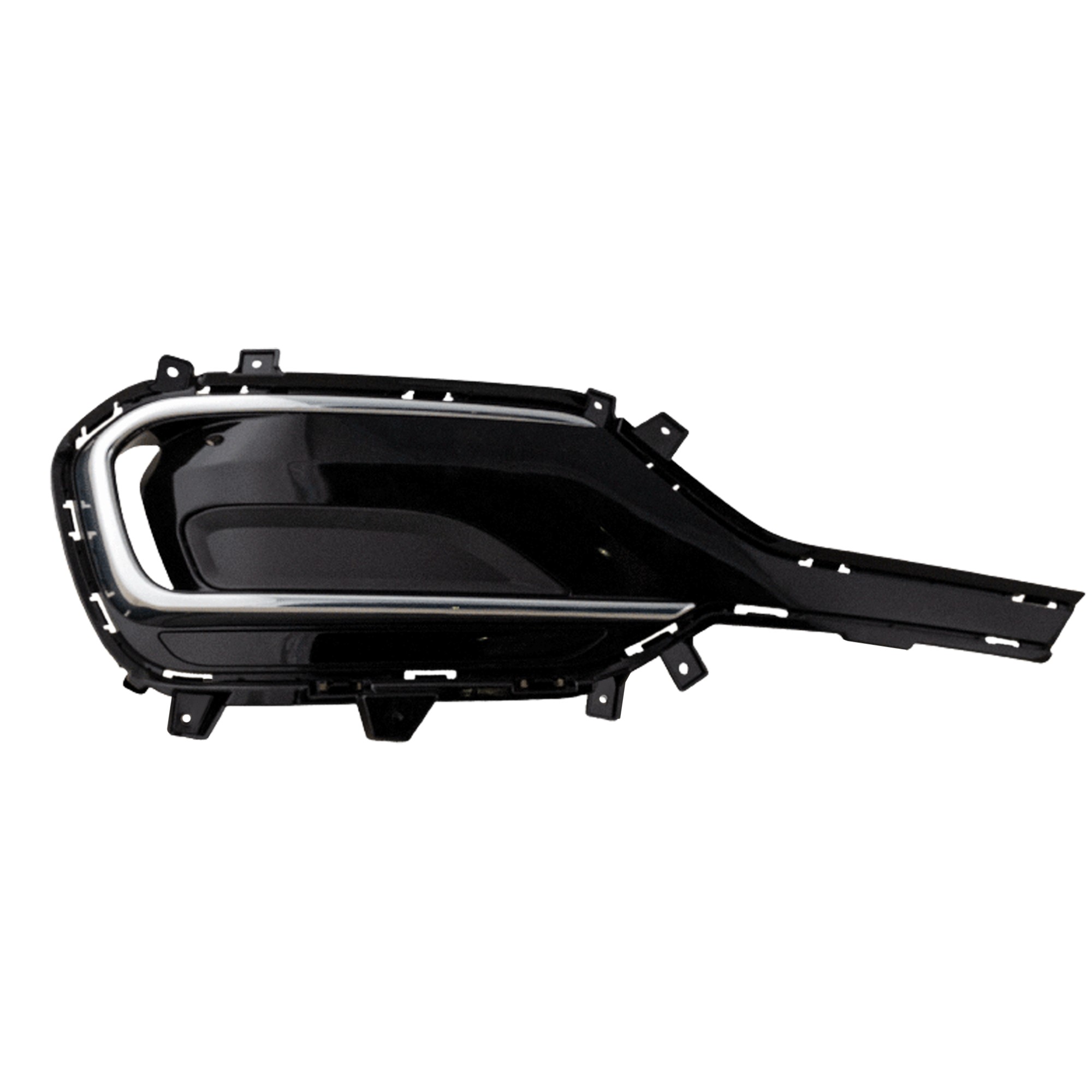 Front Fog Light Molding for Hyundai Santa Fe Sport, 2017-2017, Left (Driver), Painted Black, 2.4L Turbo Eng., Replacement