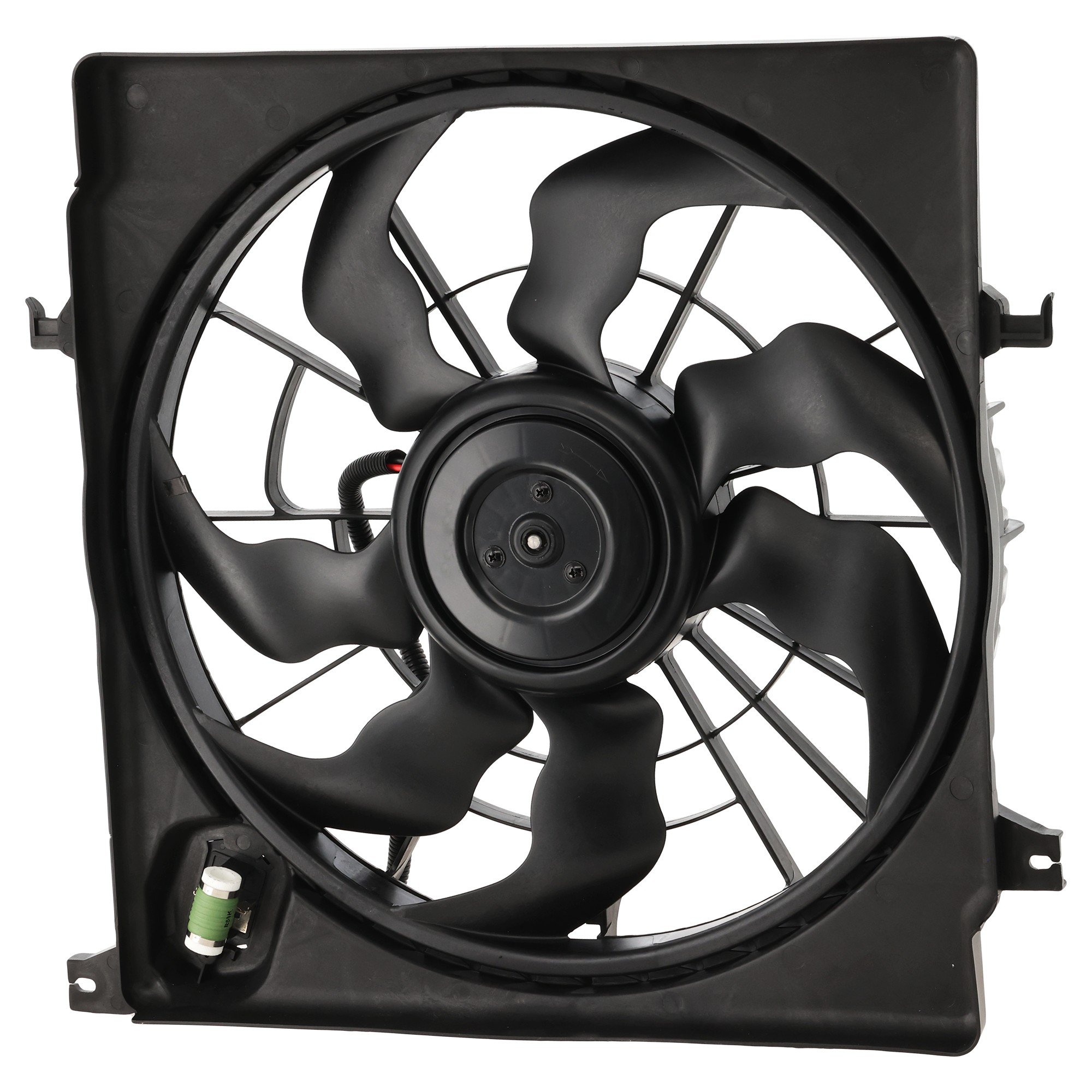 Radiator Fan Assembly for Hyundai Optima 2014-2015, Kia Sonata 2014, Single, 2.0L Turbo, Replacement