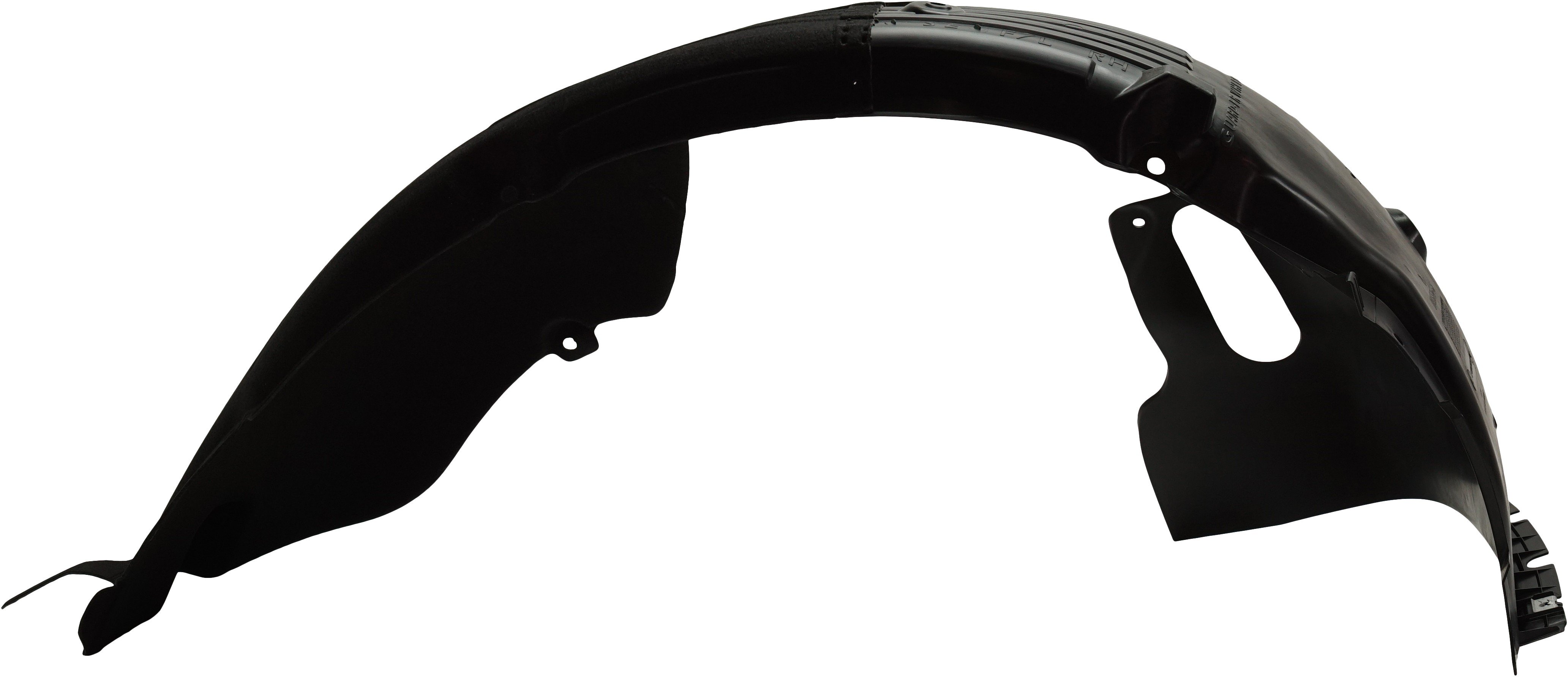 Front Fender Liner for Hyundai Sonata 2018-2019 Right (Passenger), Polypropylene+Polyethylene, Injection Form, w/ Chrome (Excluding Hybrid Model), Replacement