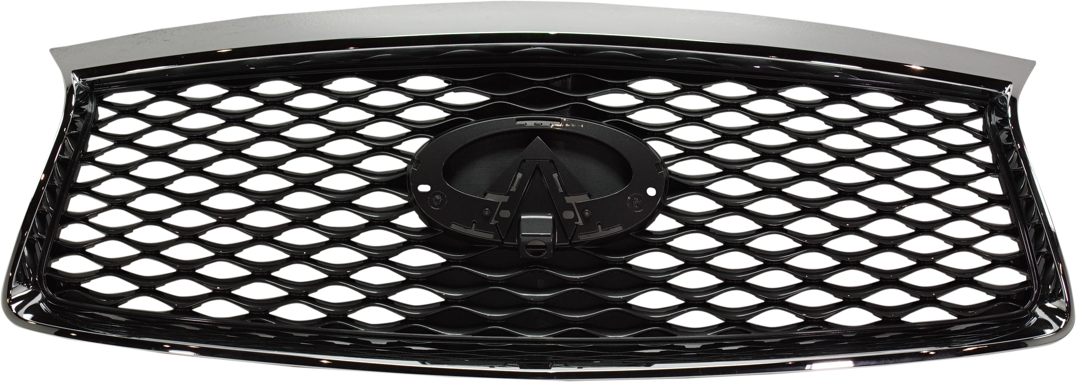 Grille for Infiniti QX60 2016-2019, Painted Gray with Chrome Frame, Featuring Around View Monitor, Replacement