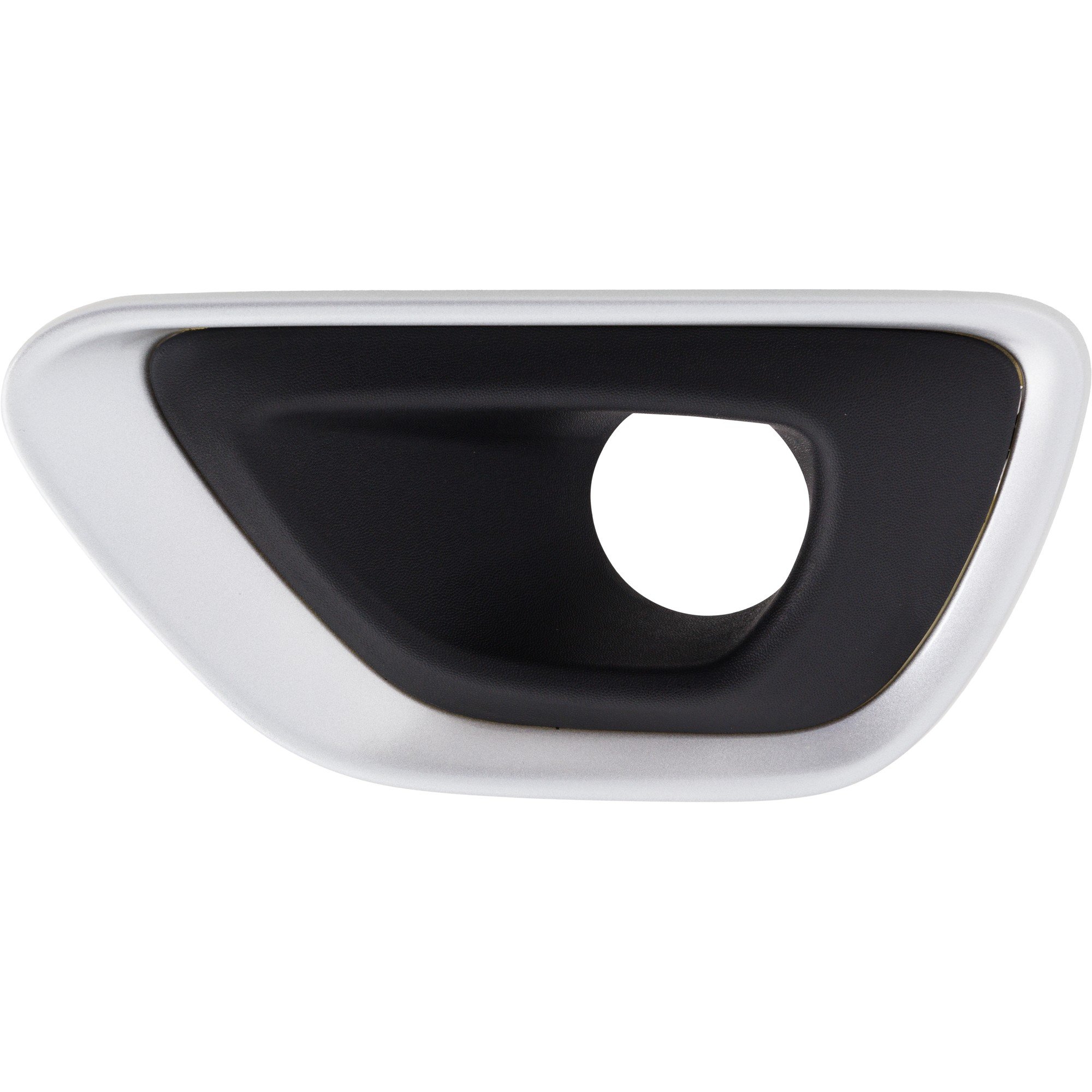 Front Fog Light Molding for 2014-2016 Jeep Grand Cherokee, Left (Driver), Black with Silver Trim, Excluding SRT Model, Replacement