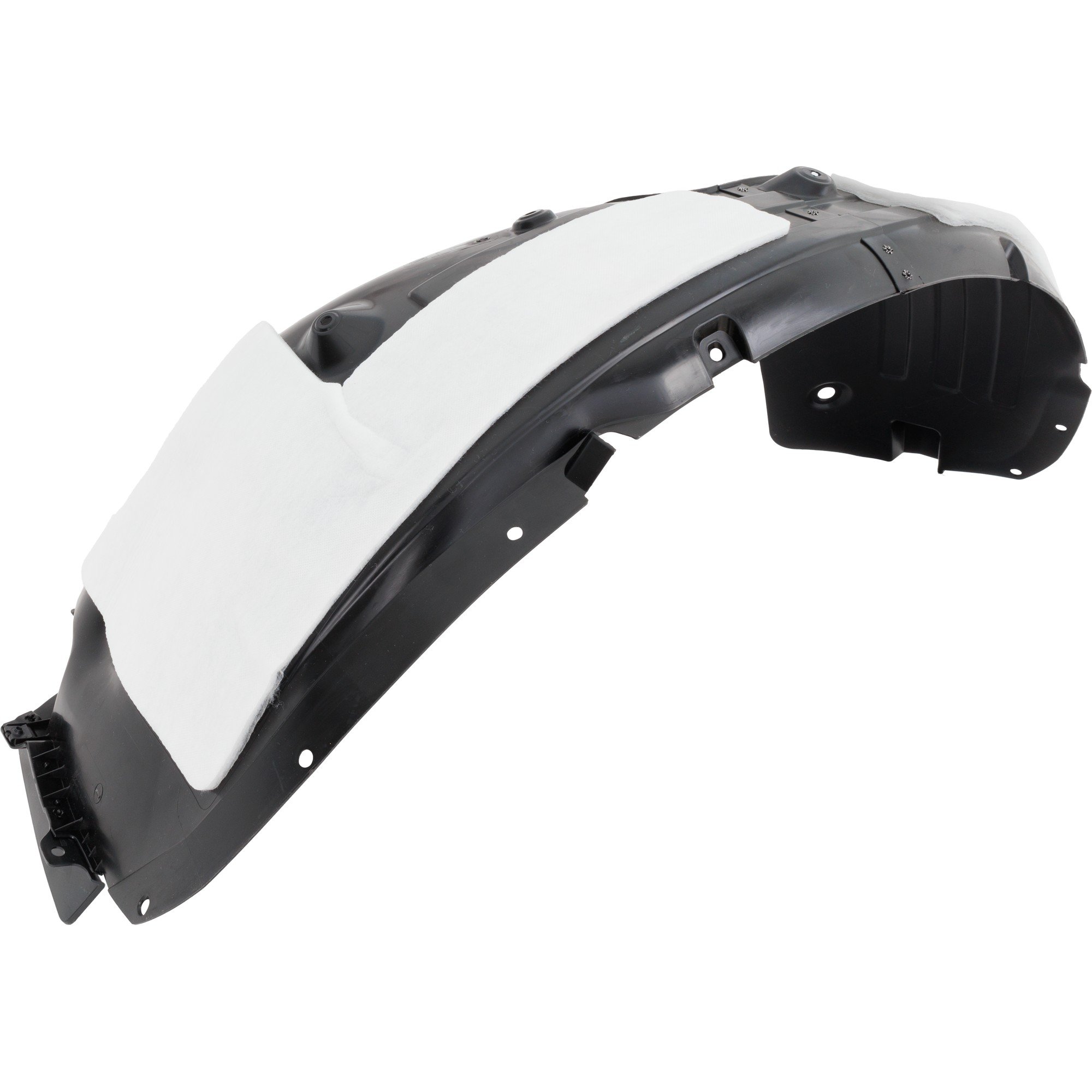 Front Fender Liner for Kia Sorento 2021-2023, Left (Driver), Plastic, Injection Form, Rugged Design Bumper, Excludes Hybrid/Plug-in Models, Replacement