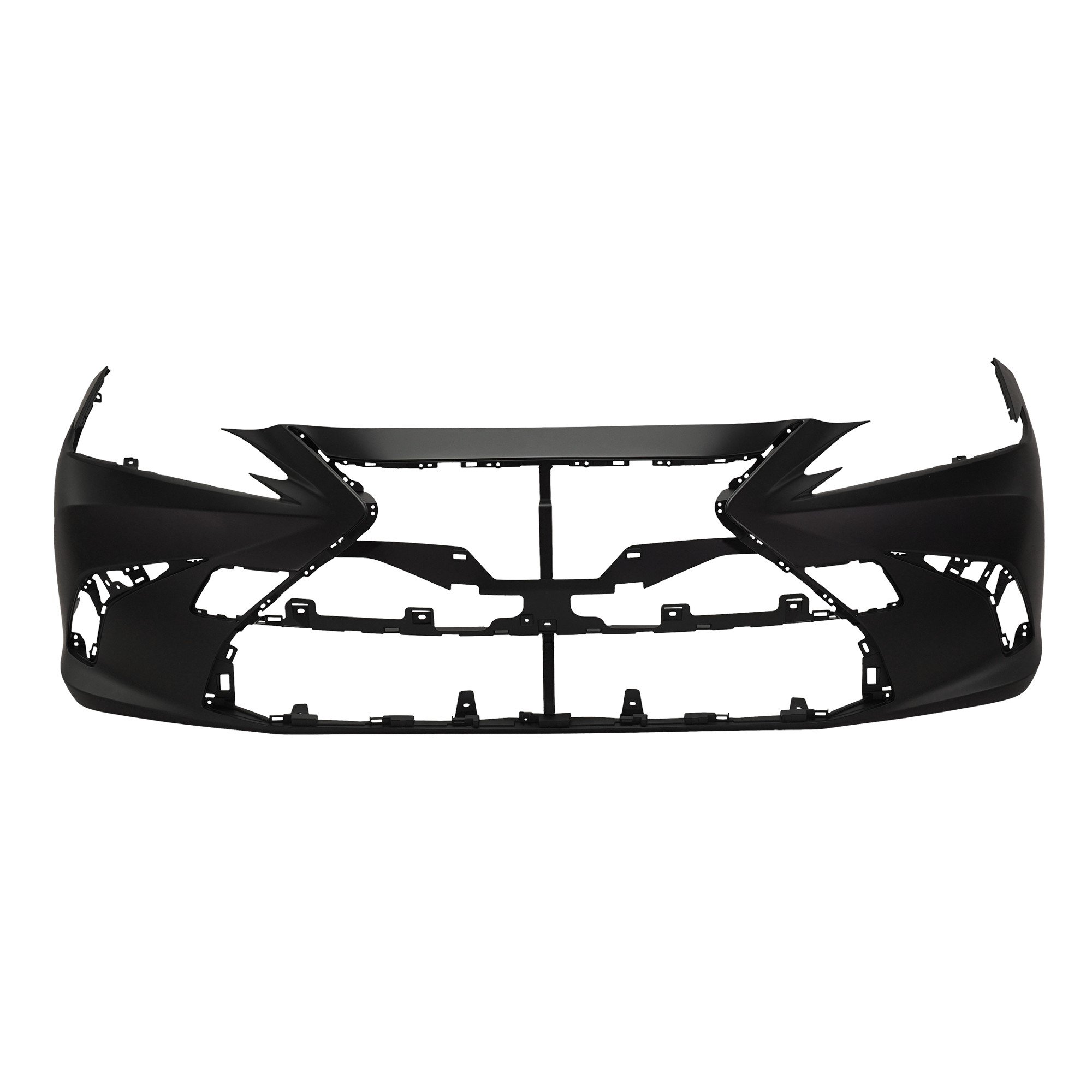 Front Bumper Cover for Lexus ES250 2019-2021, ES300H, ES350 2019-2021, Primed (Ready to Paint), w/o F Sport Package, w/o Park Distance Control Sensor Holes, Japan Built Vehicle, Replacement