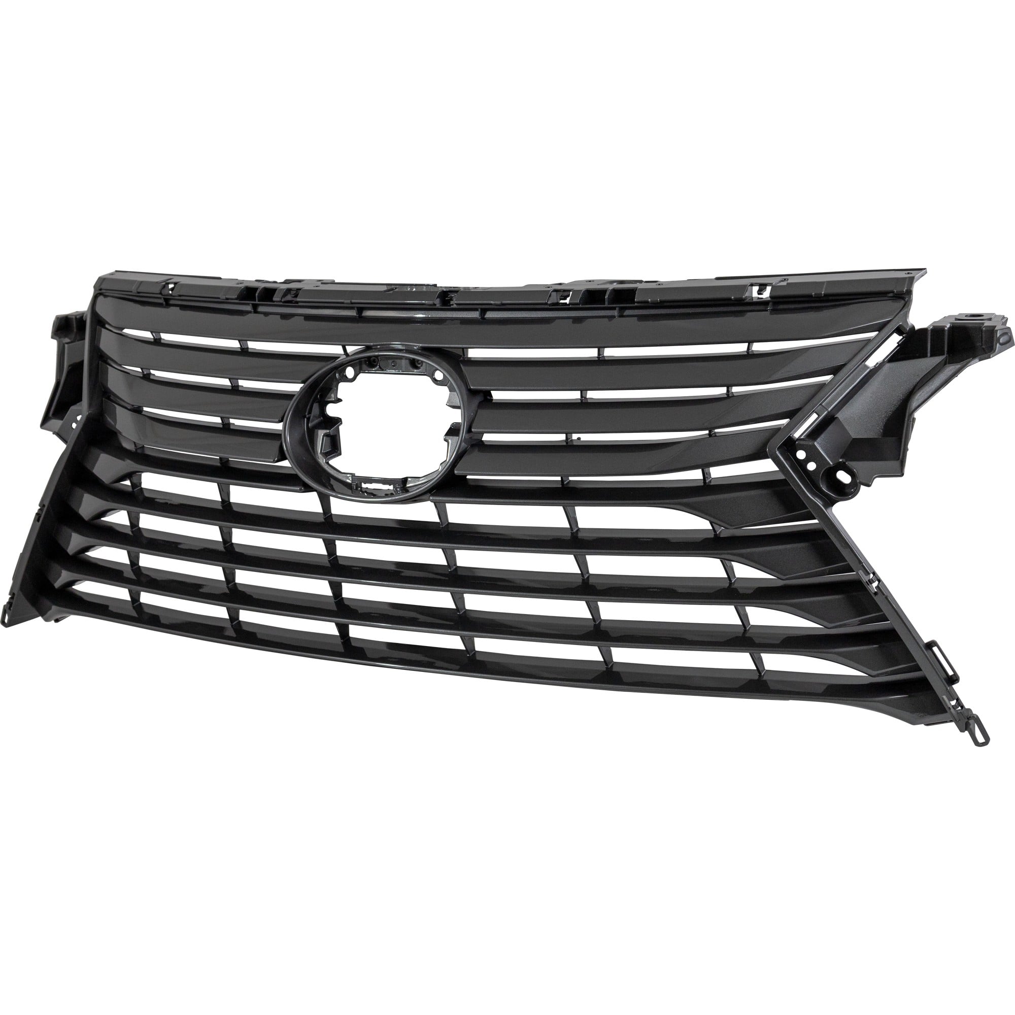Dark Gray Shell and Insert Grille for 2016-2019 Lexus RX350/RX450H, Base Model, without F Sport Package and Camera Hole, Replacement (CAPA Certified)