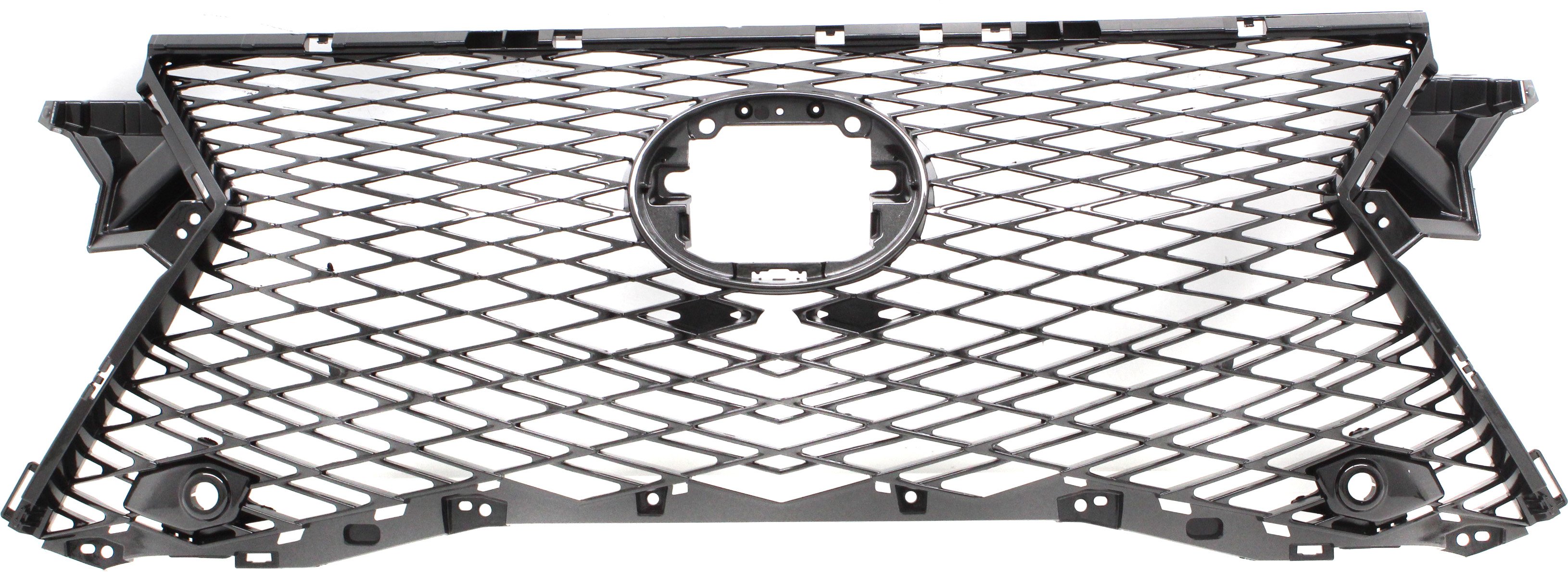 Grille for Lexus RX350/RX450H 2016-2019, Dark Gray Shell and Insert, with Parking Aid Sensor Holes, with Camera Hole, F Sport Model, Replacement
