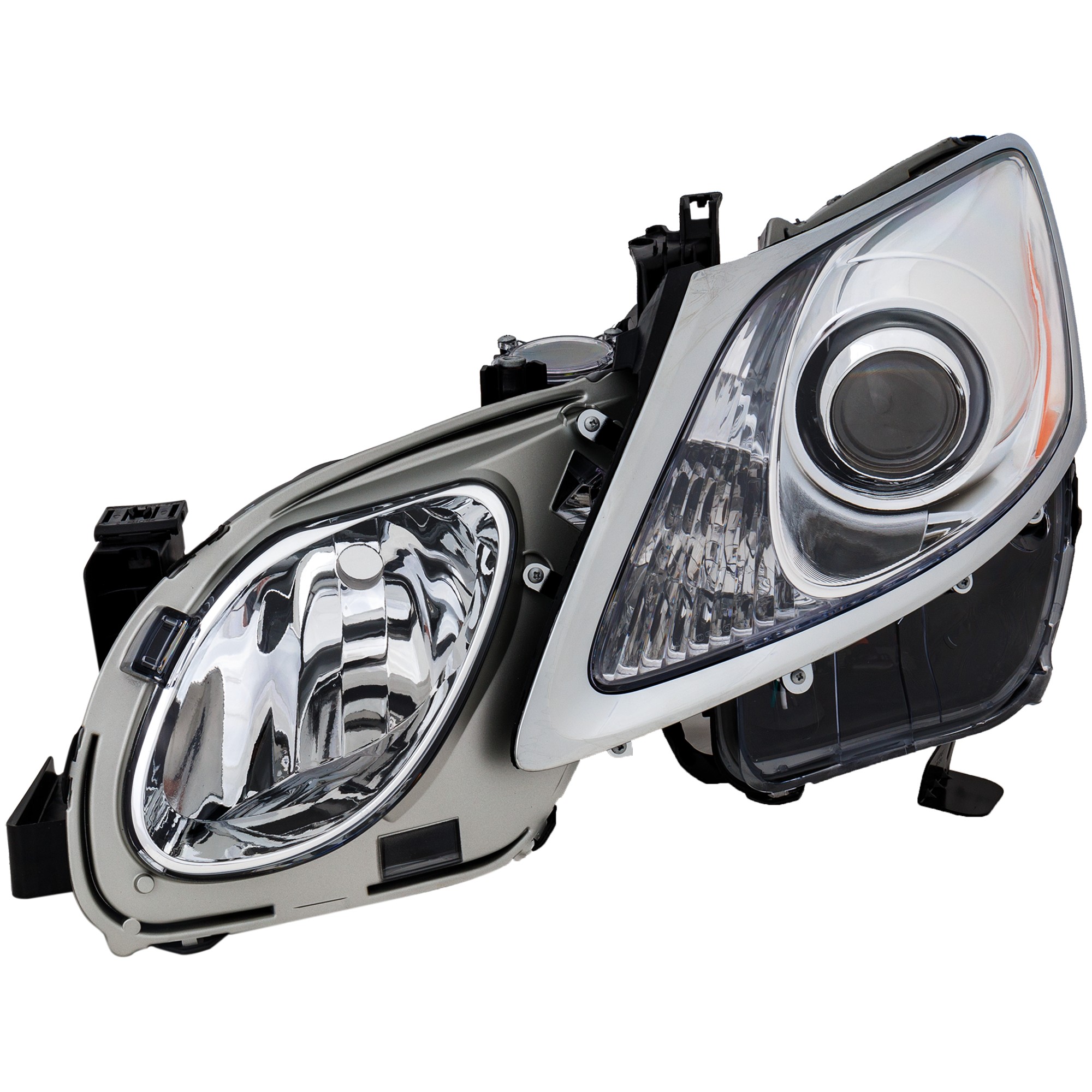 Headlight Lens and Housing for Lexus GS350/GS430/GS460 (2007-2011), Left (Driver) Side, Without Adaptive Headlight, Without HLW Holes, Replacement