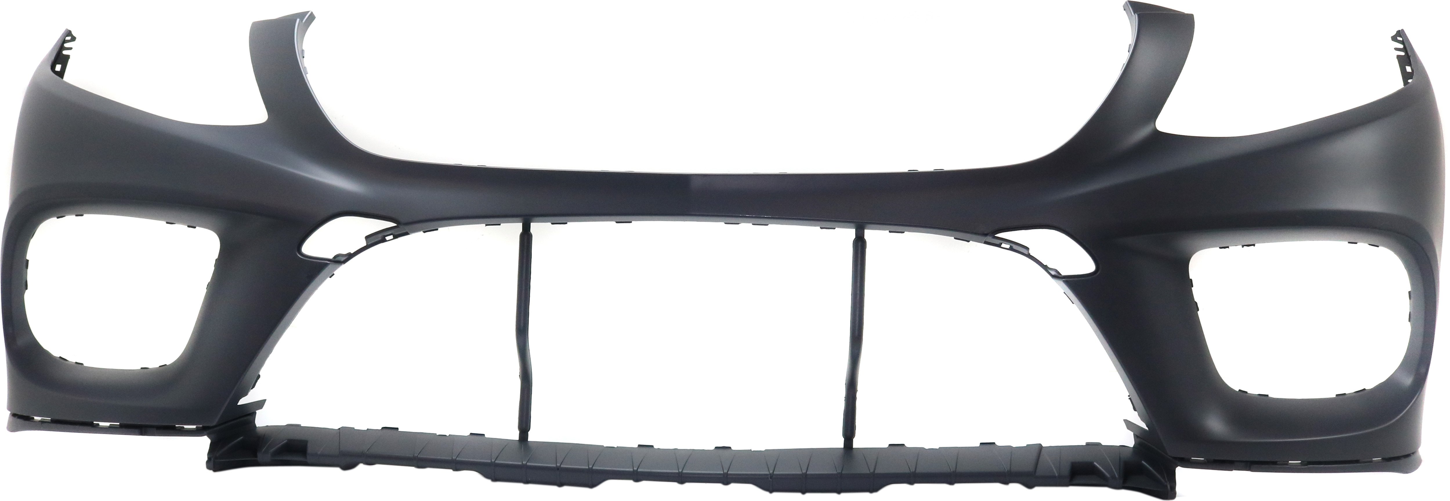 Front Bumper Cover for Mercedes-Benz GLE-Class 2016-2019, Primed (Ready to Paint), Without Active Park Assist Sensor Holes, Excludes GLE63 AMG S/GLE400 Models, Replacement