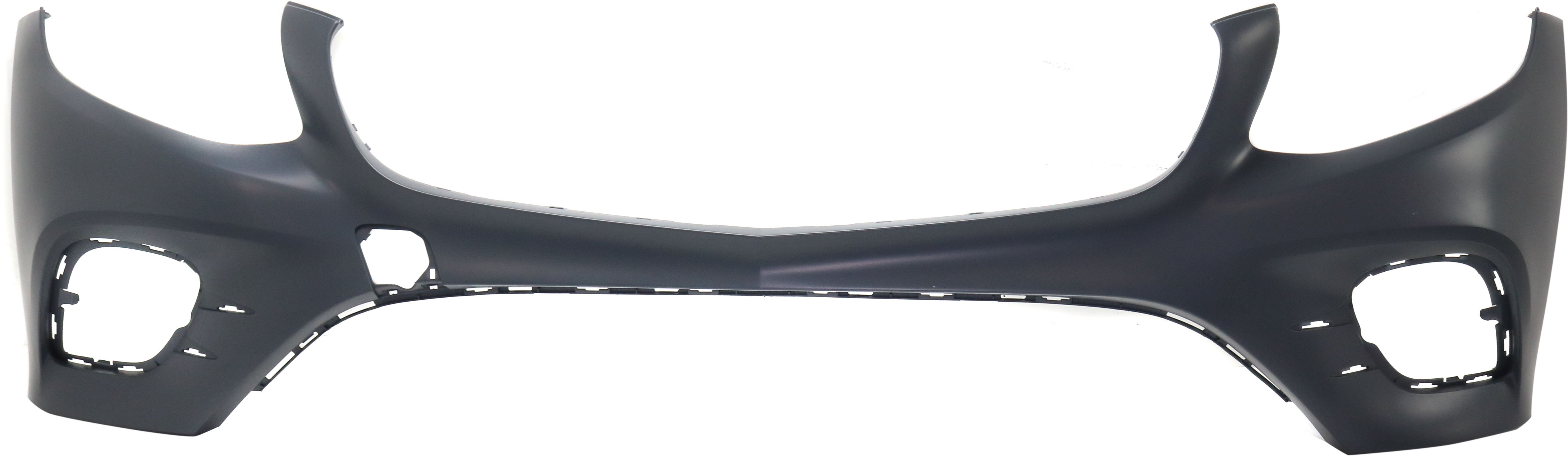 Front Bumper Cover for Mercedes-Benz GLC300/GLC43 AMG (2016-2019), Upper Section, Primed (Ready to Paint), with AMG Package, without Active Park Assist Sensor Holes, Replacement