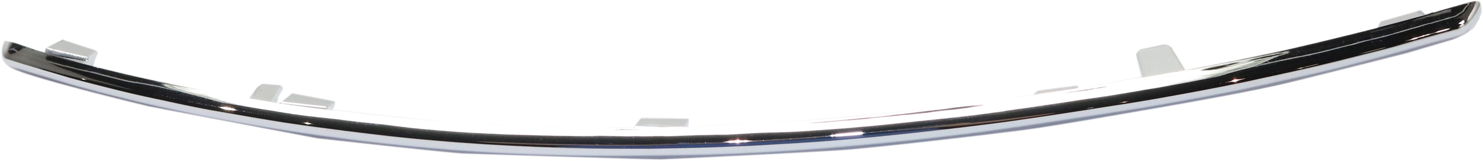 Front Bumper Grille Molding for Mercedes-Benz E350/E400 2014-2016, Right (Passenger) Side, Outer, Chrome, Sedan/Wagon, with Insert, without AMG Package, Replacement