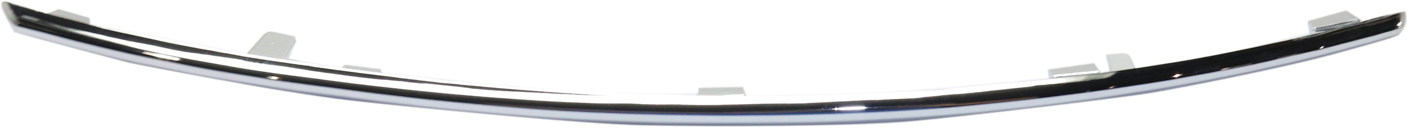 Front Bumper Grille Molding for Mercedes-Benz E350/E400 2014-16, Left (Driver), Outer, Chrome, Sedan/Wagon, with Insert, without AMG Package, Replacement