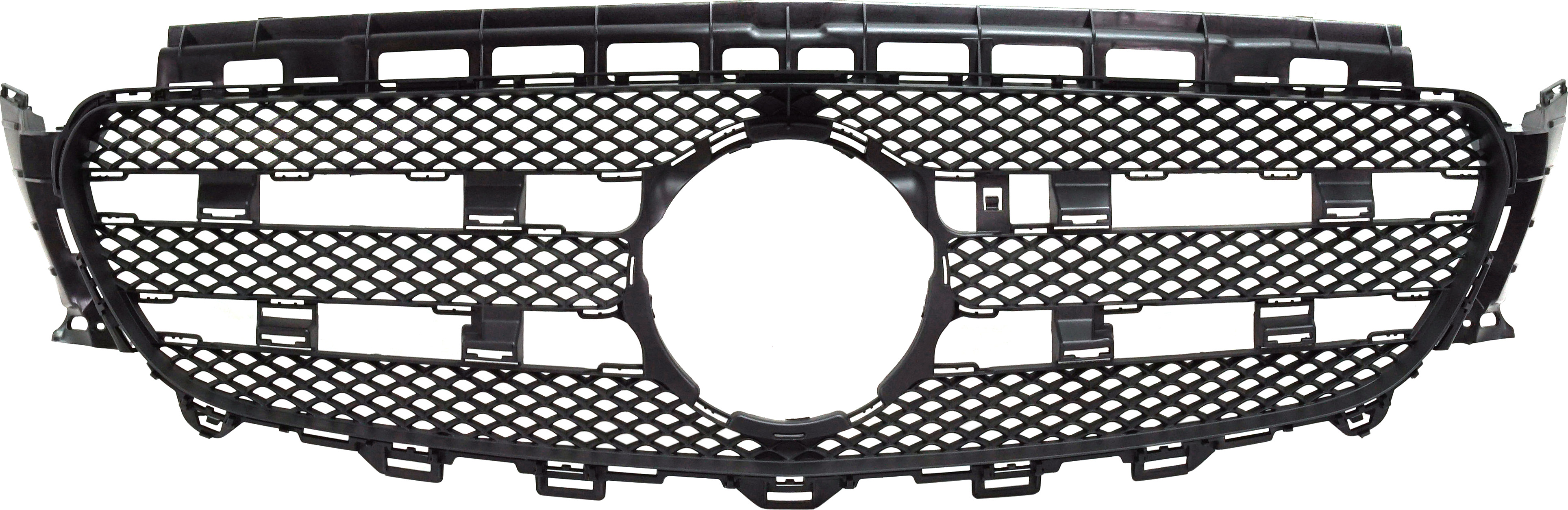 Grille for Mercedes-Benz E-Class Models E300, E350, E400, E450 (2017-2020), Paint to Match, without Luxury Package, with Camera Hole, Sedan/Wagon, Replacement