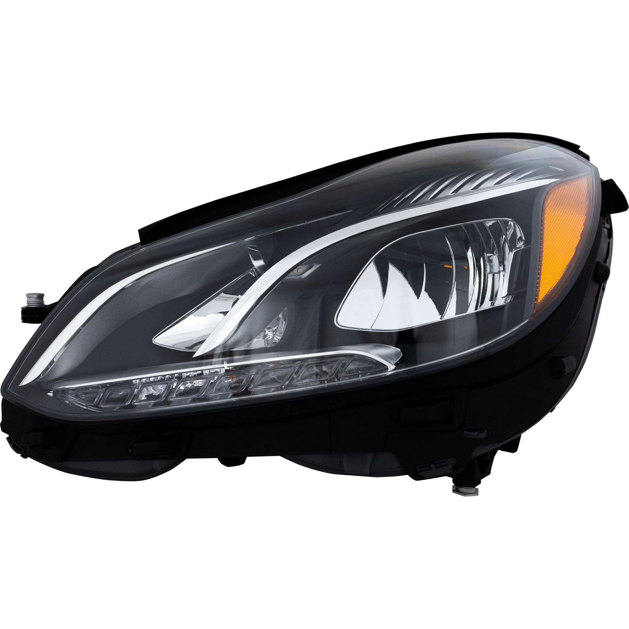 Headlight Assembly for Mercedes-Benz E-Class 2014-2016 Sedan/Wagon, Left (Driver), without Cornering Lights, Replacement