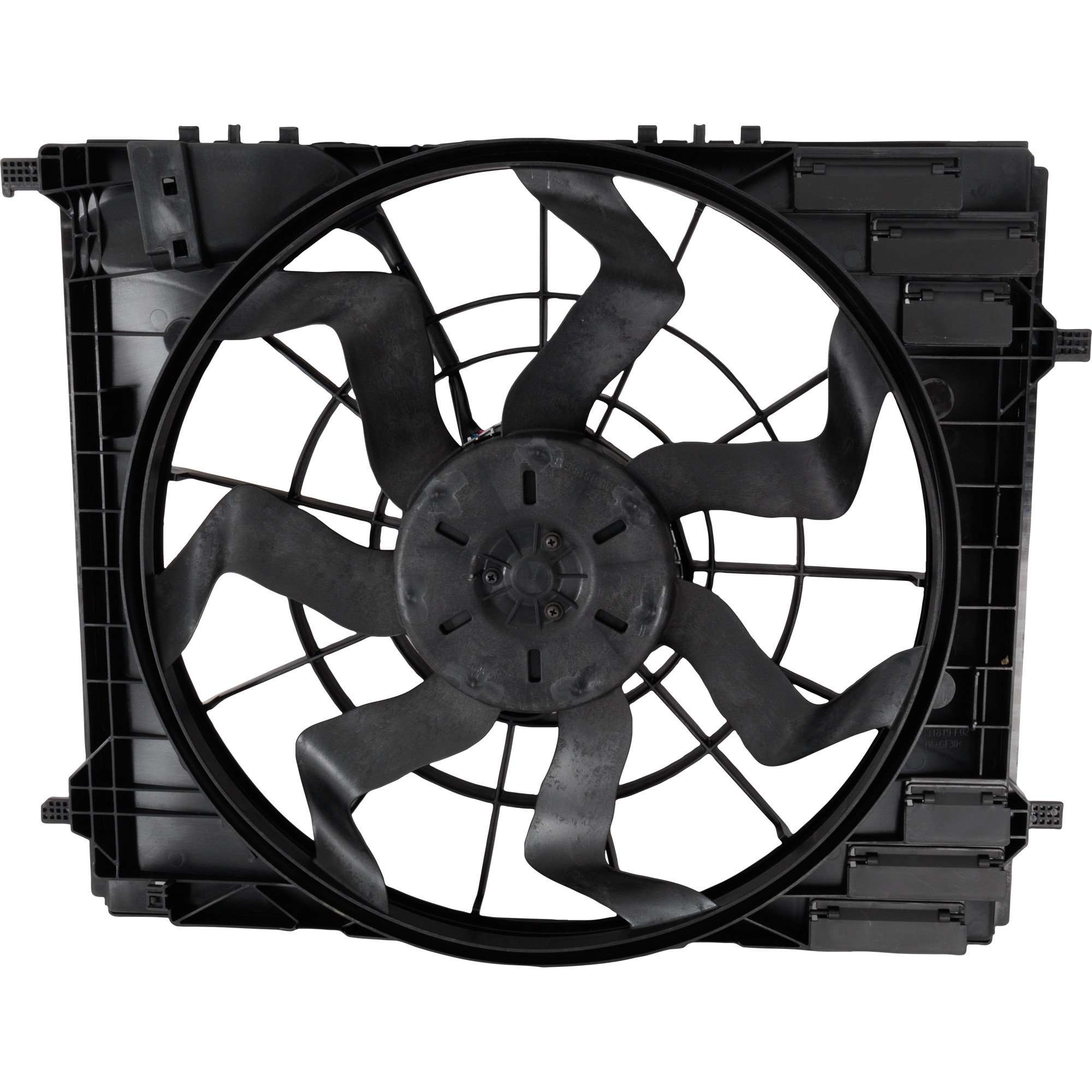 Radiator and A/C Condenser Fan Assembly for Mercedes Benz GLE-Class/GLS-450 (2020-2023), 2.0L/3.0L Turbo, GLS-450 3.0L Turbo, Without Towing Package, Replacement