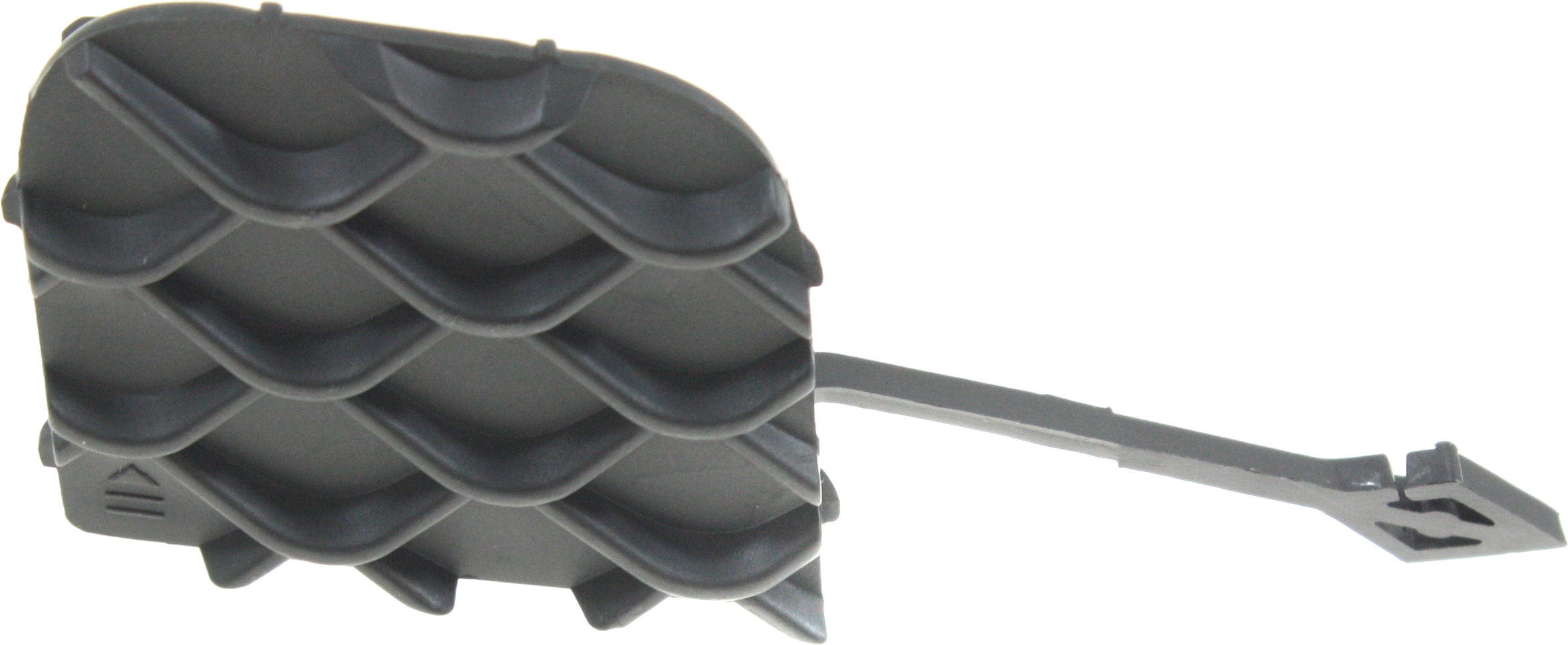 Rear Bumper Tow Hook Cover for Mercedes-Benz E-Class 2014-2017, Right (Passenger), Primed (Ready to Paint) with AMG Styling Package, Convertible/Coupe, Replacement