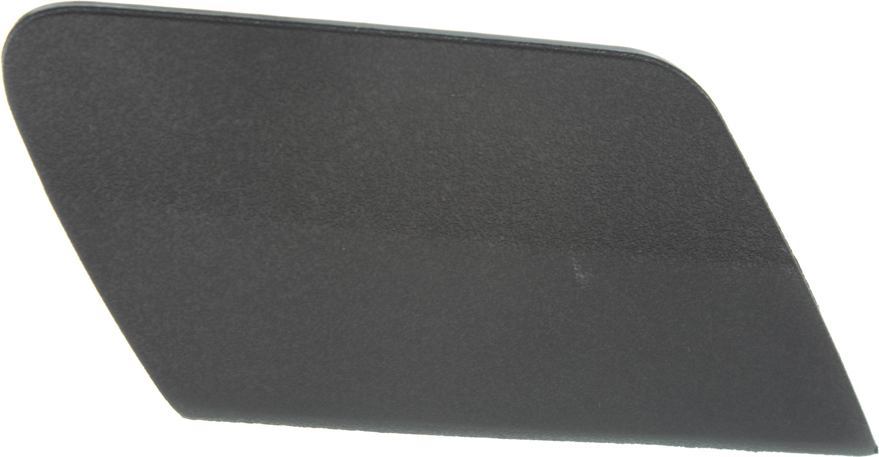 Rear Bumper Tow Hook Cover for Mercedes-Benz E-Class 2014-2016 Sedan, Right (Passenger) Upper, Textured Black, Excludes Hybrid Model, with AMG Styling Package, Replacement