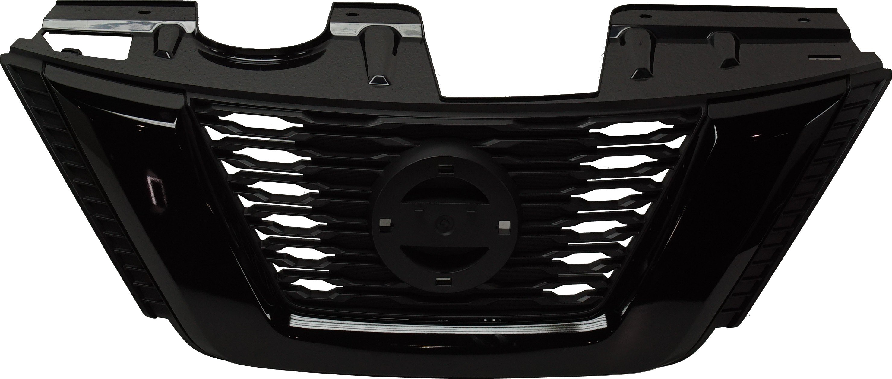Textured Black Grille for 2017 Nissan Rogue SV Model, USA Built Vehicle with Midnight Special Edition Package, Replacement