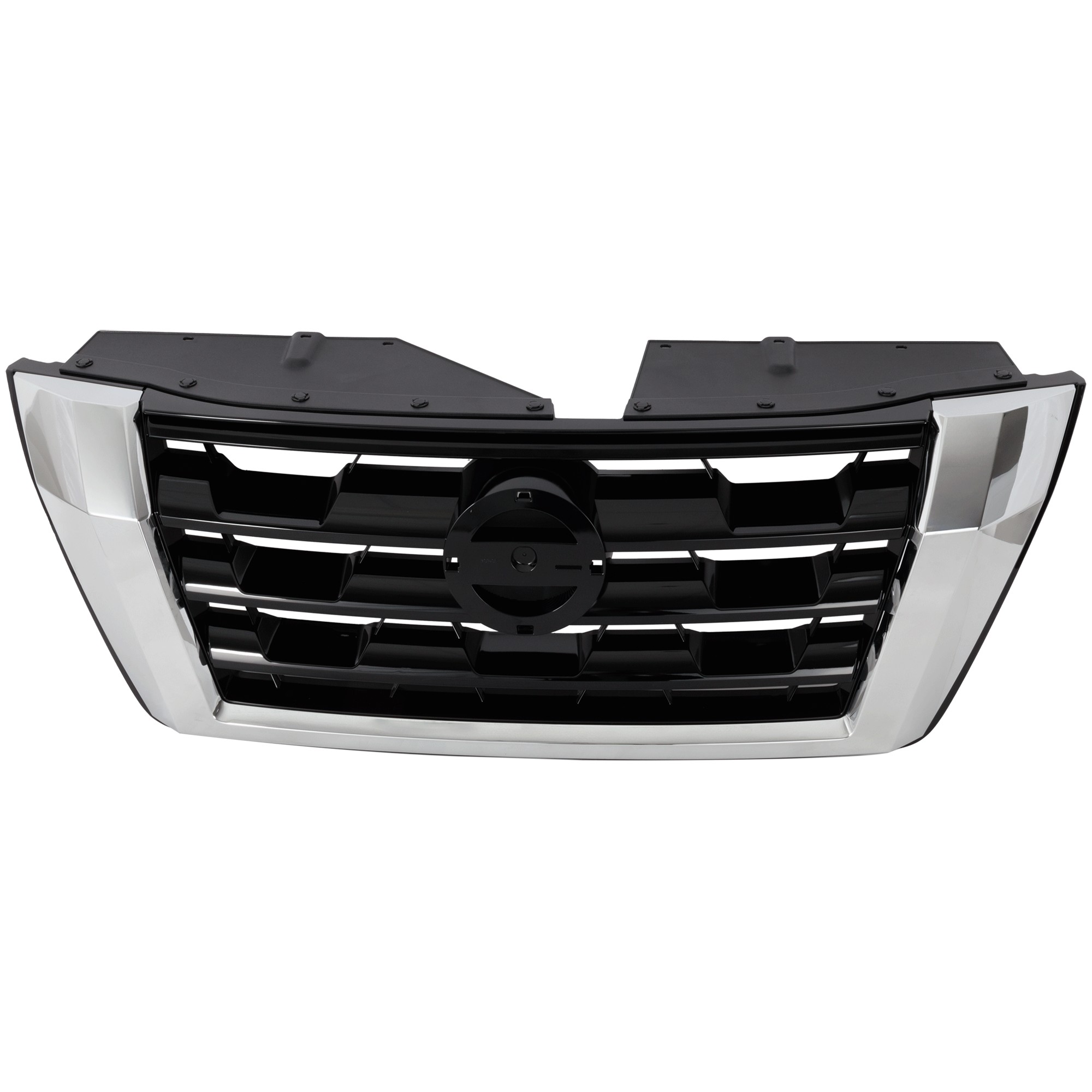 Grille for Nissan Armada 2021-2022, Painted Black Shell and Insert with Chrome Molding, for S/SV Models, Replacement