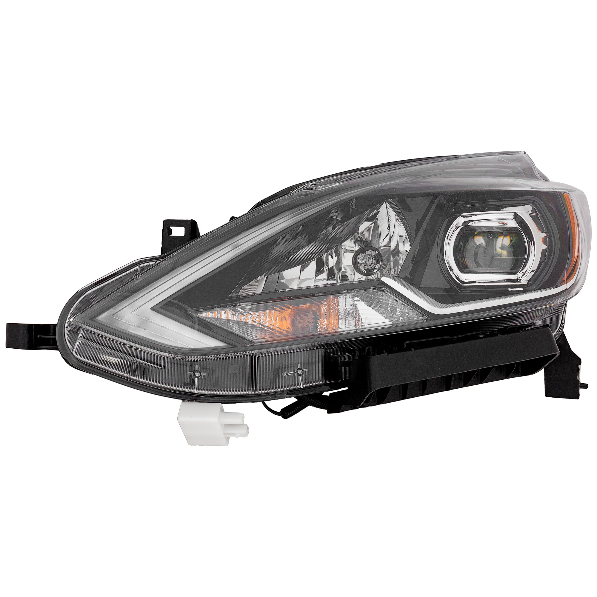 Headlight Assembly for Nissan Sentra 2016-2017, Left (Driver) Side, LED Light, Replacement (CAPA Certified)