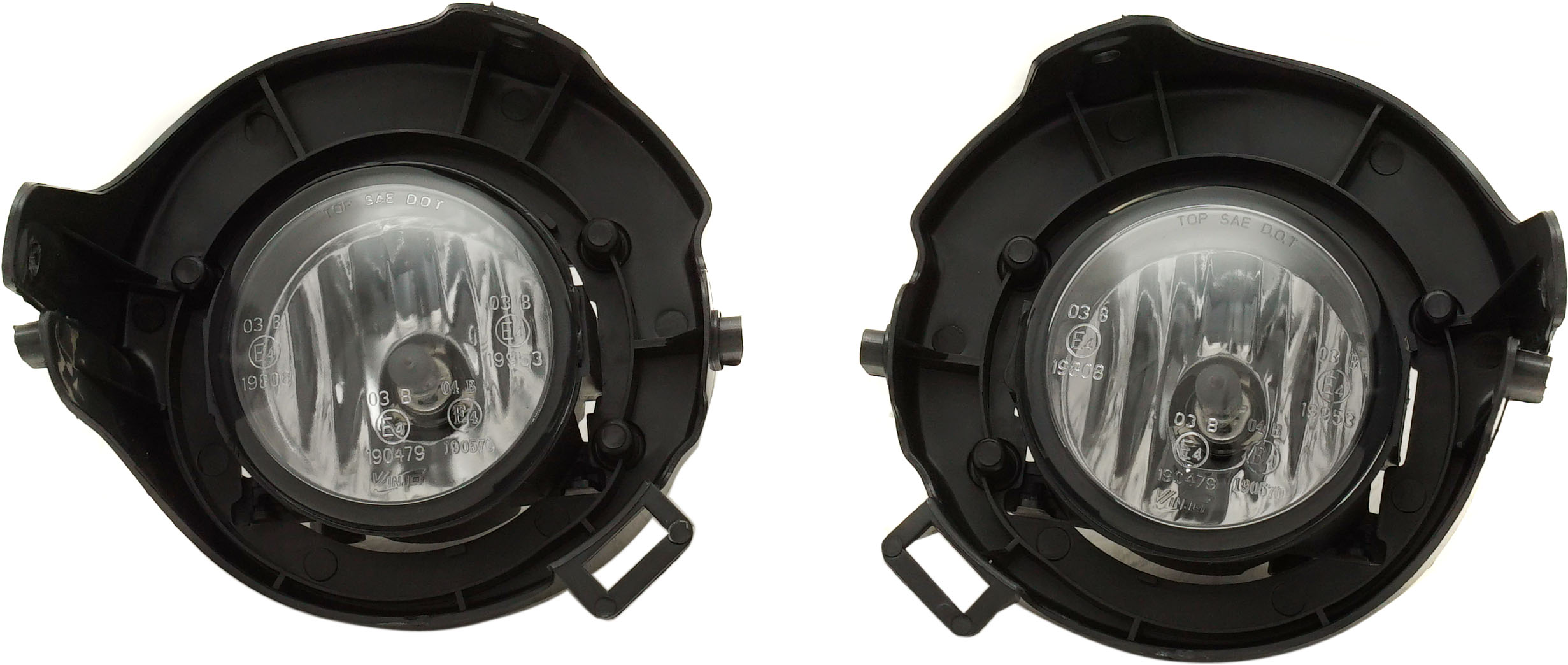 Fog Light Assembly for Nissan Frontier 2005-2009 and Pathfinder 2005-2012, Right (Passenger) and Left (Driver), 1-Piece Type Bumper, Replacement