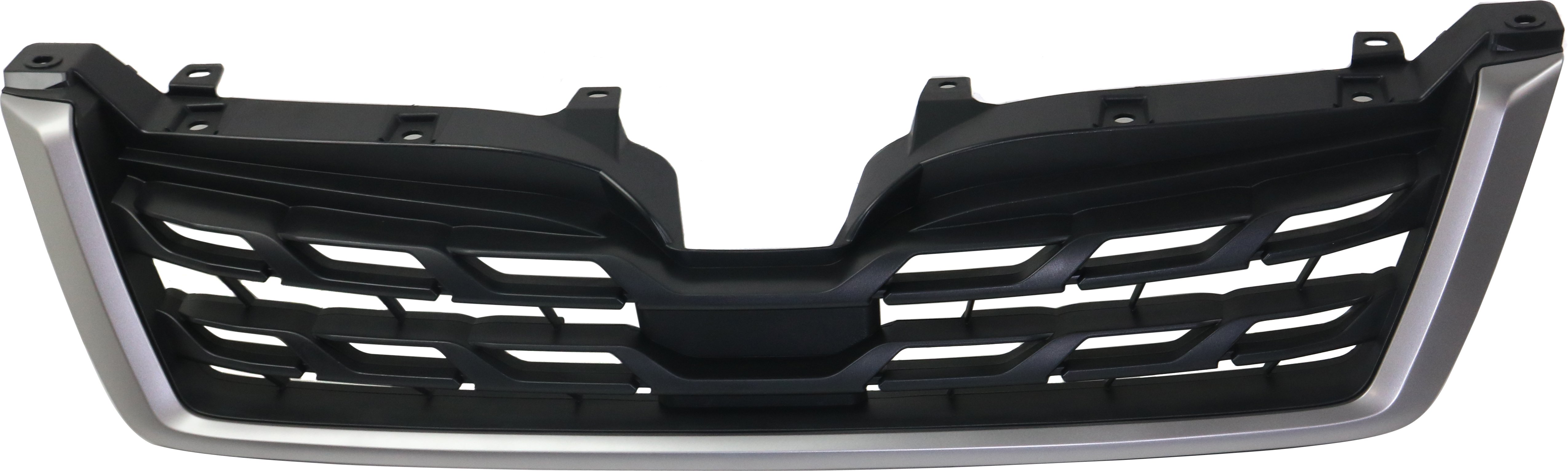 Radiator Grille for Subaru Forester 2017-2018, Textured Black Shell and Insert with Gray Molding, Replacement (CAPA Certified)