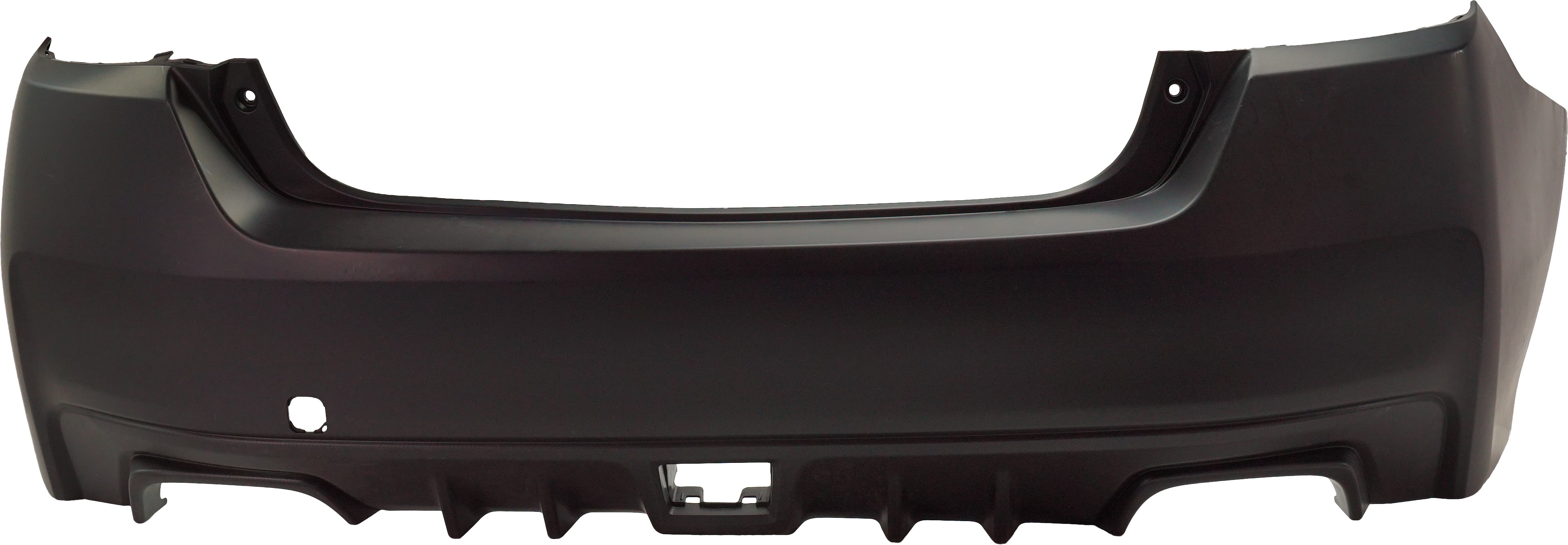 Rear Bumper Cover for Subaru WRX 2015-2021, Primed (Ready to Paint), with Textured Lower, without Object Sensor Holes, Replacement (CAPA Certified)