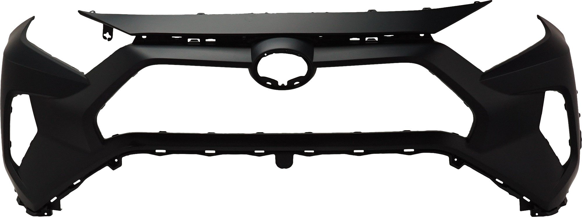 Front Bumper Cover for Toyota RAV4 2019-2023, Primed (Ready to Paint), Fit for LE/Limited/XLE/XLE Premium/Hybrid Models, No Parking Aid Sensor Holes, For North America Built Vehicle, Replacement