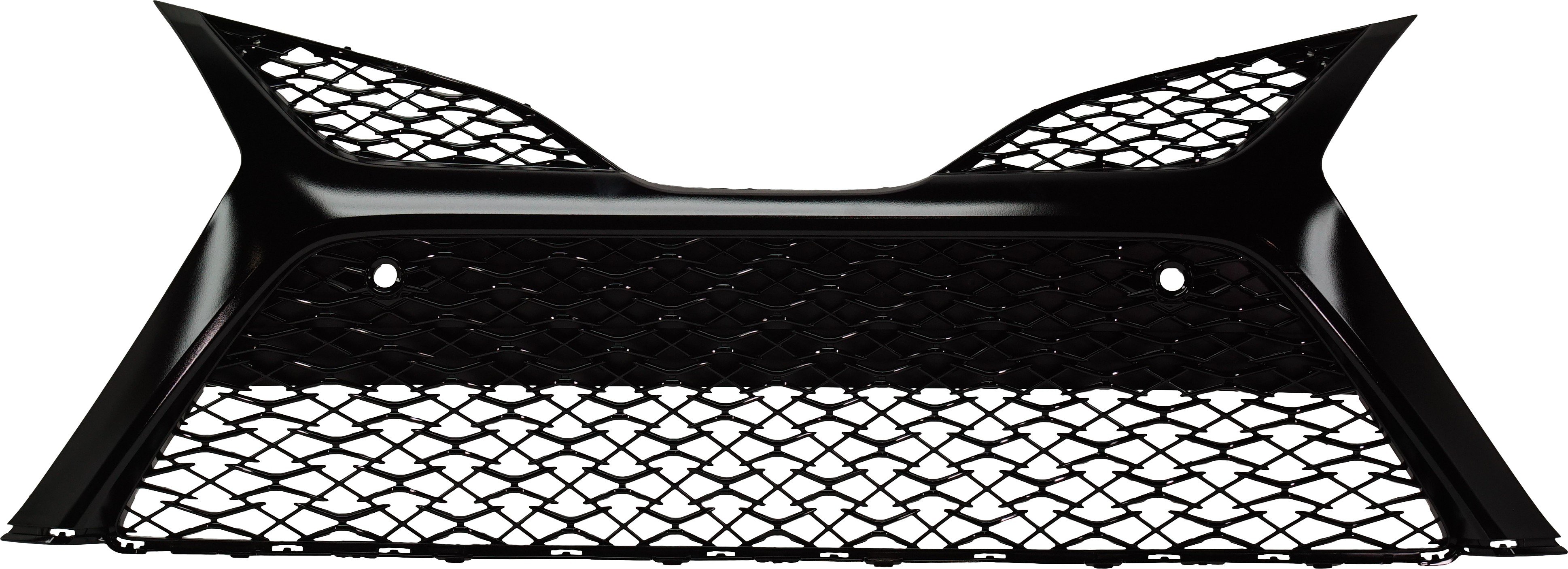 Front Bumper Grille for Toyota Camry 2018-2020 TRD/XSE Model, Painted Silver Black, with Parking Aid Sensor Holes, Replacement