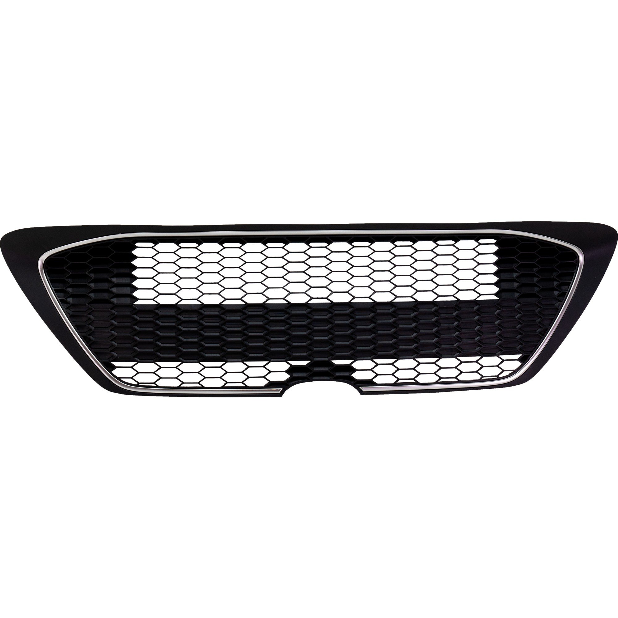 Front Bumper Grille for Toyota Corolla XLE Sedan, 2020-2022, Textured Black with Silver Molding, Excluding Tow Hook Hole, Replacement