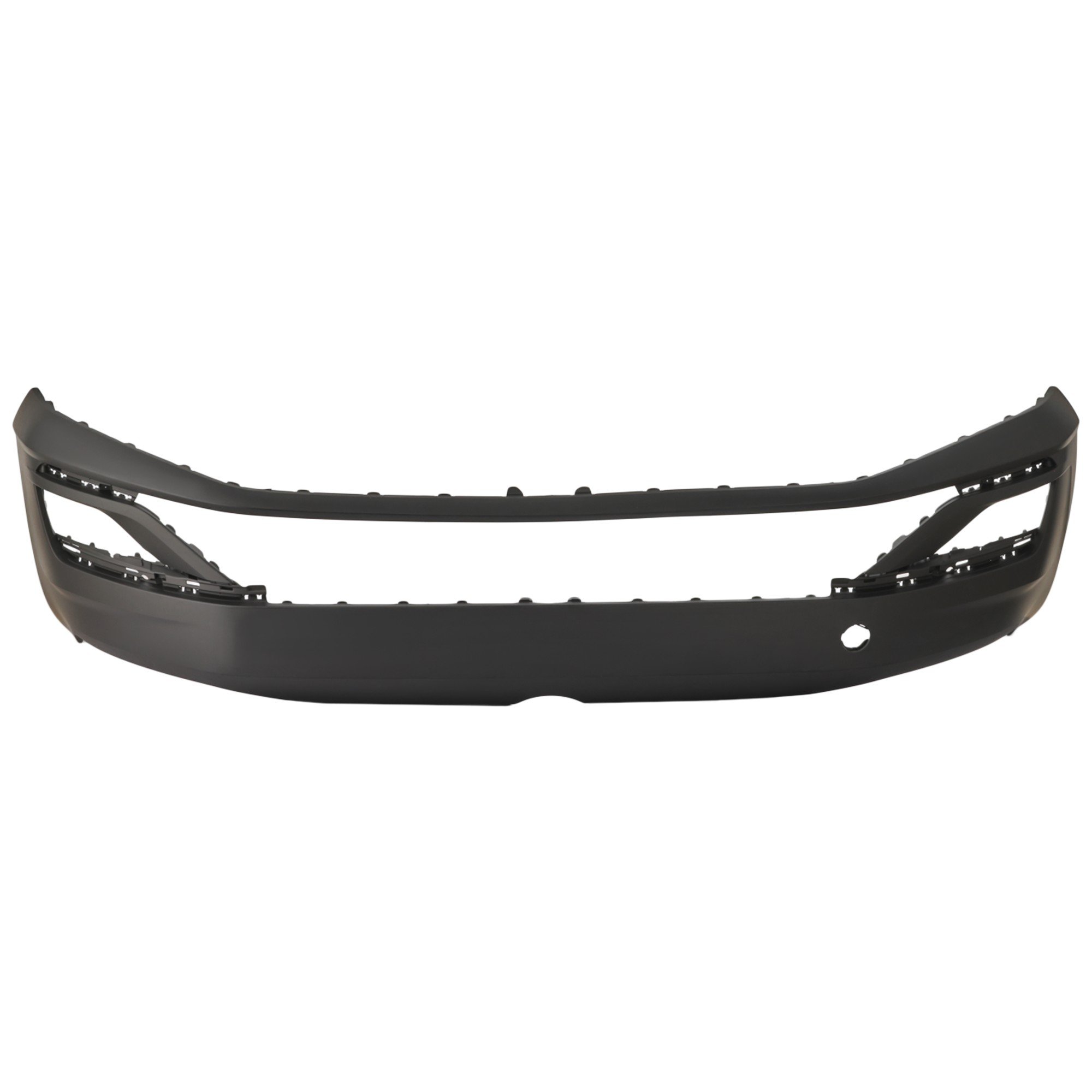 Front Bumper Cover for Volkswagen Golf (2018-2021), Primed (Ready to Paint), Without Parallel Park Assist Sensor Holes, Replacement